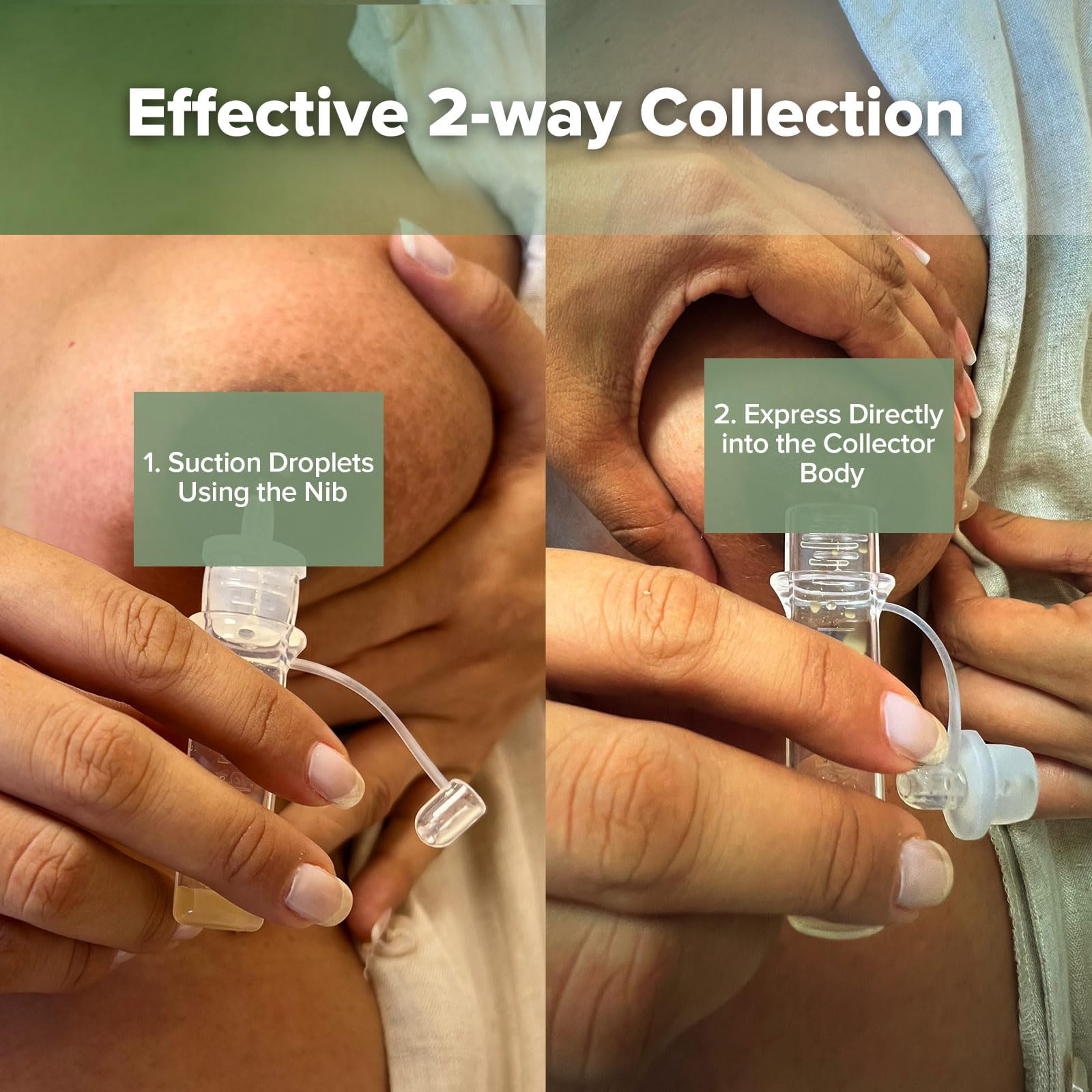 haakaa Colostrum Collector Kit Breast Milk Collector with Cotton Cloth Wipe and Storage Case, Ready-to-Use, Reusable, 4ml/6pcs