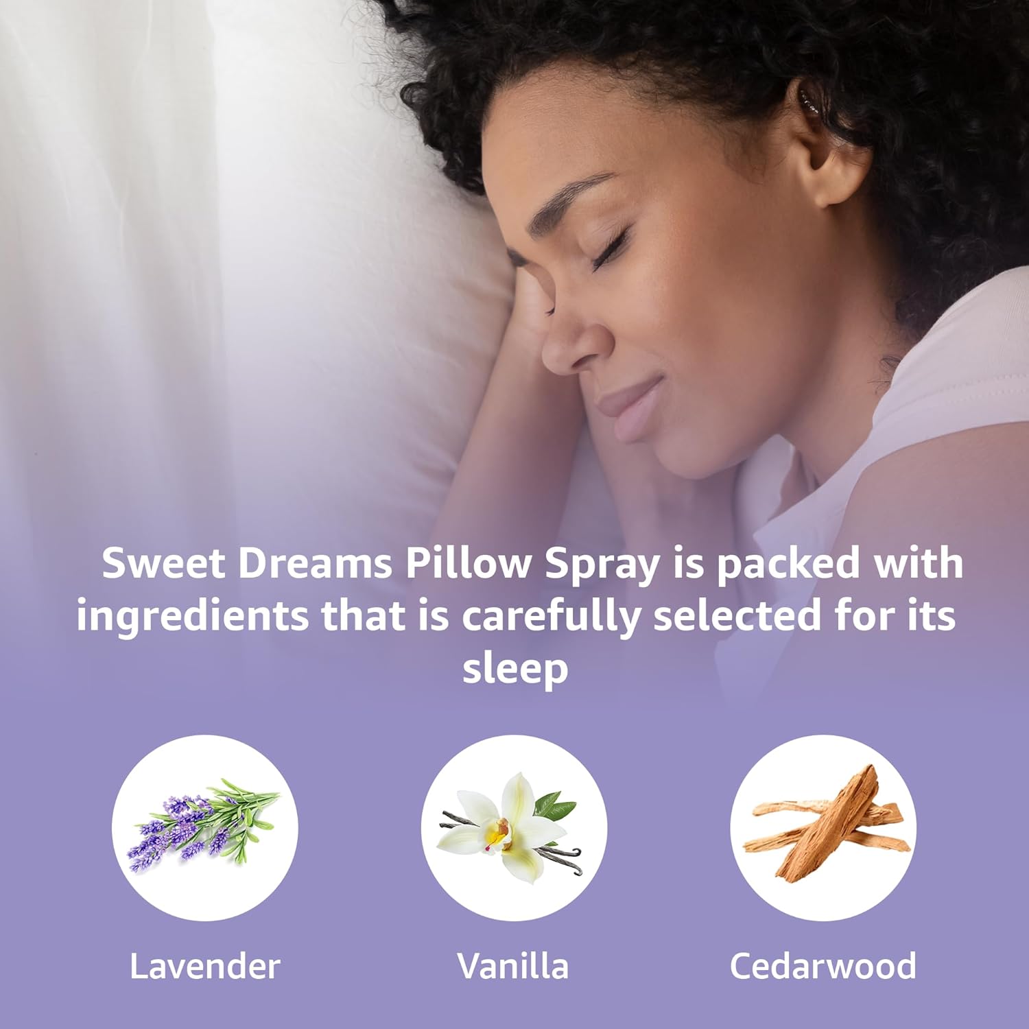 Sweet Dreams Sleep Pillow Spray Lavender Vanilla Cedarwood Essential Oils Fast Acting Aromatherapy Mist for Restful Sleep Relaxation Calming Stress Relief Bedtime & Shower Spray Luxury Self care Gift