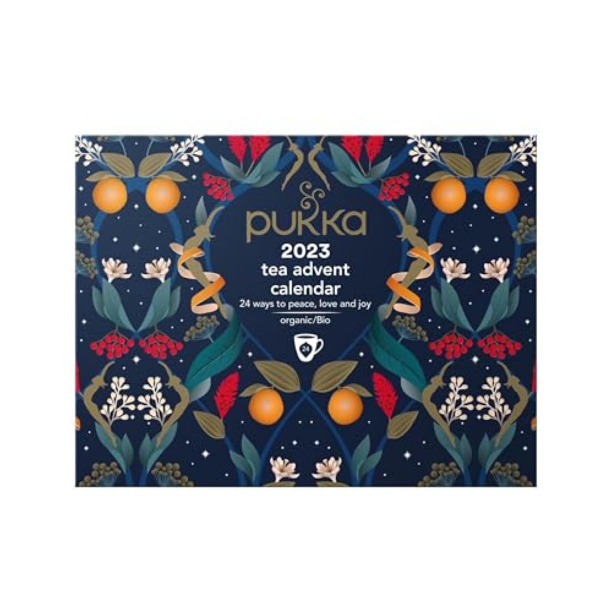 Pukka | Advent Calendar 2024 Organic Tea | Selection of 24 Delightful Black/Green Teas and Infusions | Christmas Gift Idea for Men and Women 100% Organic