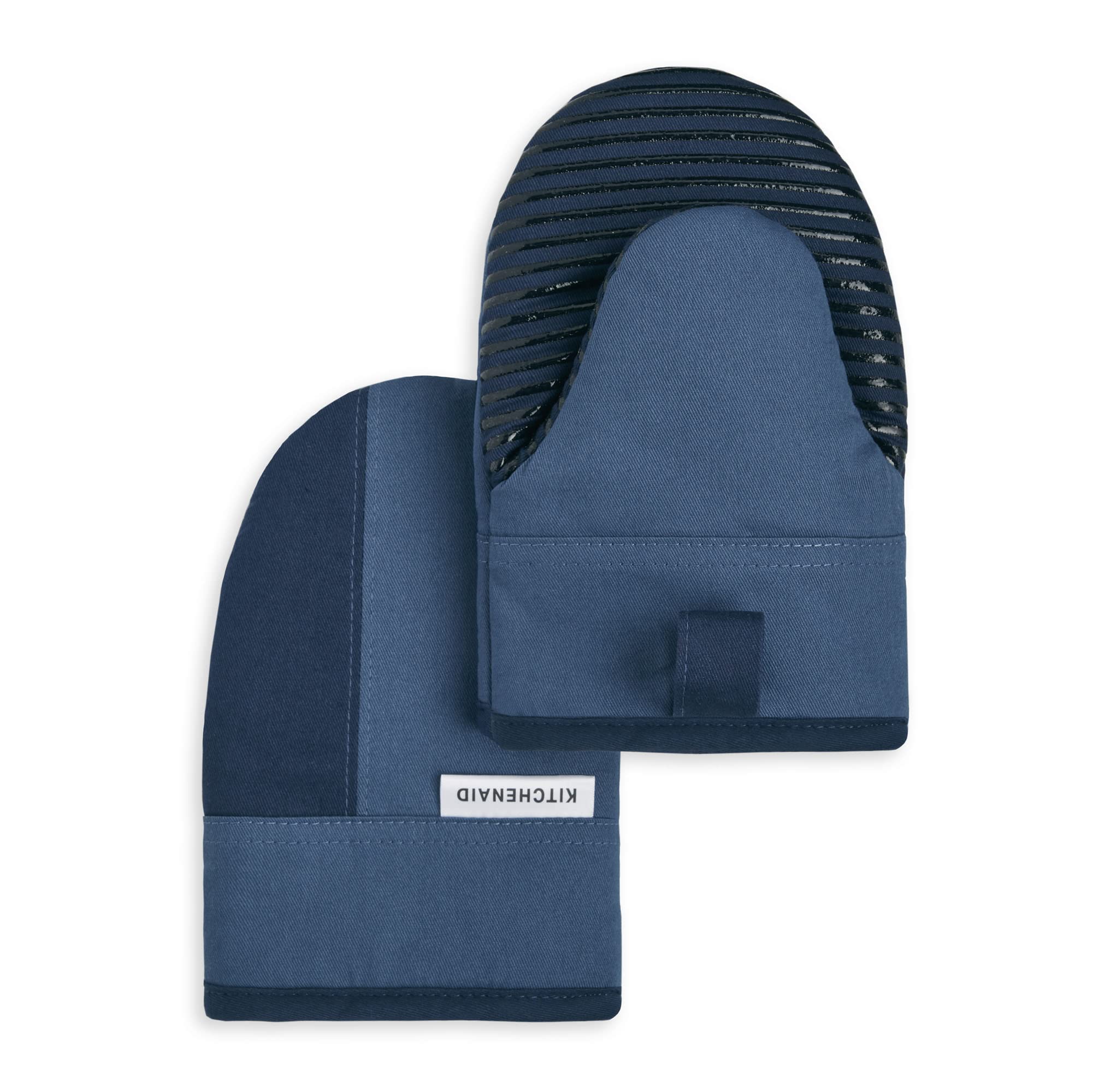 KitchenAid Beacon Two-Tone Non-Slip Mini Oven Mitt Set, Milkshake/Beige, 5.5"x8", 2 Piece