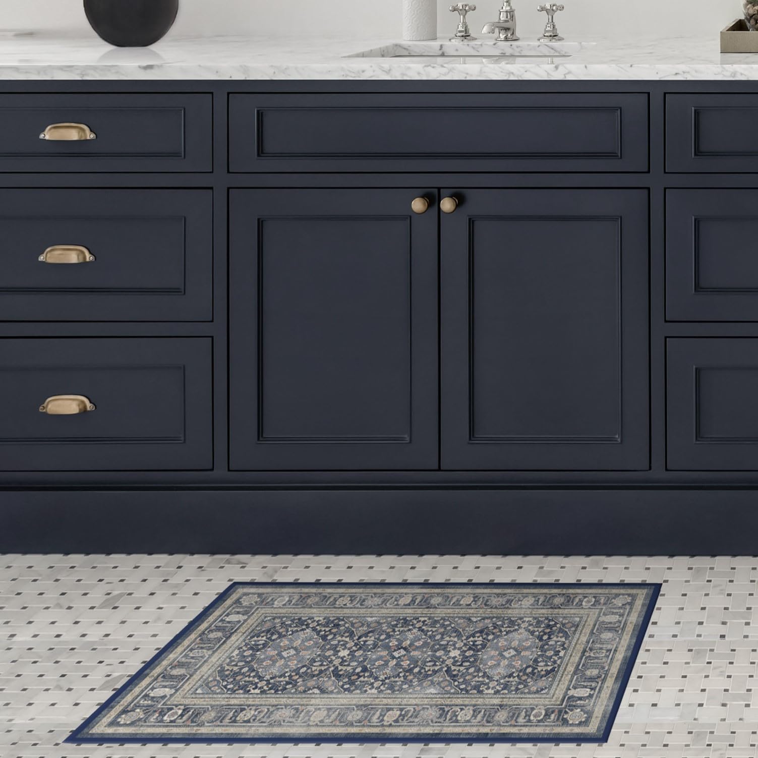 RUGGABLE – Alessia Dark Wood – Machine Washable Area Rug – Pet & Child Friendly – Stain & Water Resistant – Non-Slip – 5&