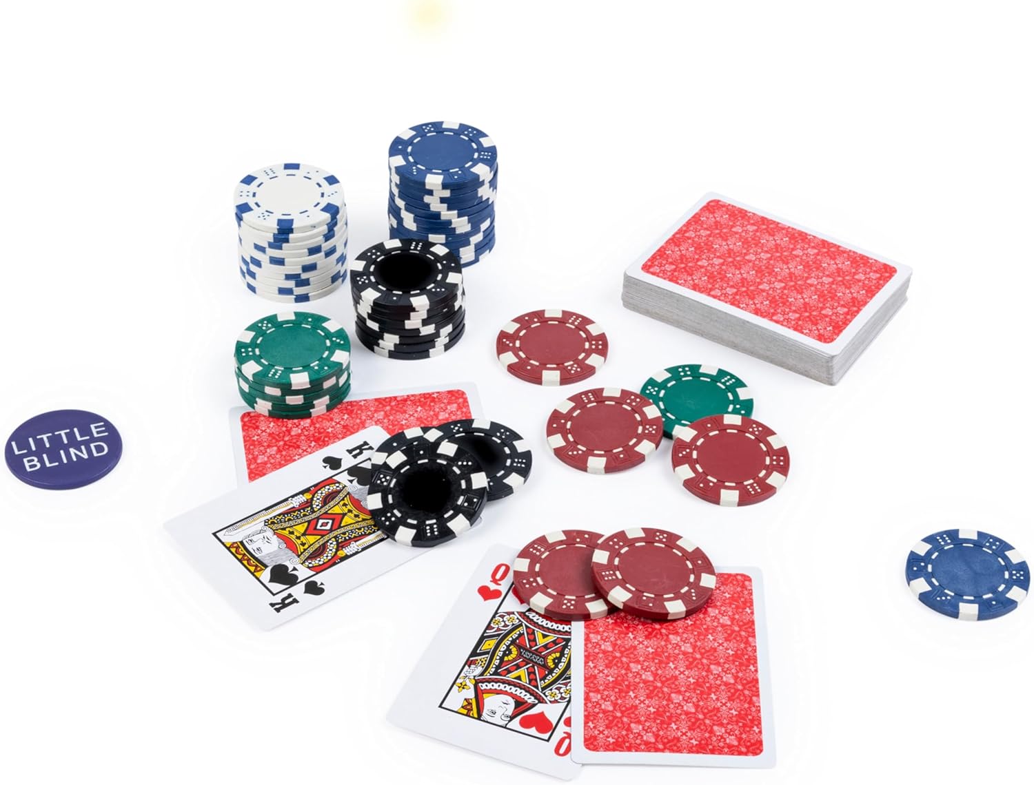 Cardinal Classics, 300-Piece Poker Set with Aluminum Carrying Case & Professional Weight Chips Plus 5 Poker Dice, Casino Game for Adults and Kids Ages 8 and up