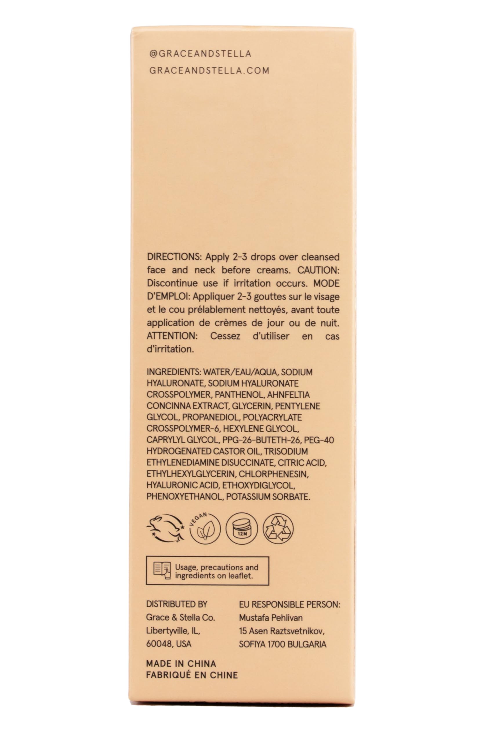 grace & stella Award Winning Hyaluronic Acid Serum (50ml/1.7 fl oz) Hyaluronic Acid Serum for Face