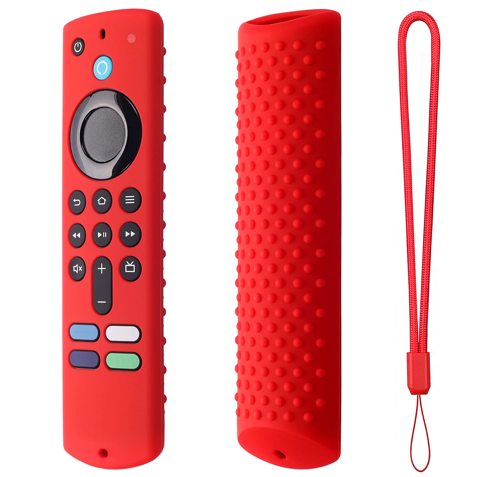 Silicone Remote Cover for Fire TV Stick 4K (2nd Gen) 2023, Fire TV Stick (3rd Gen) 2021,Fire TV Stick 4k&4K Max (2021 Release) Silicone Protective Case with Lanyard(Lavender Gray)