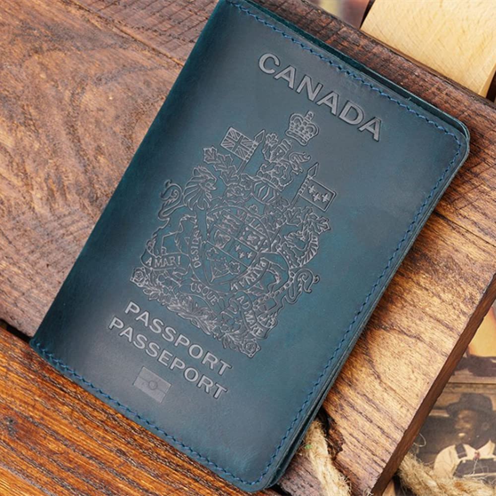 Genuine Leather Passport Covers for Canada Men&