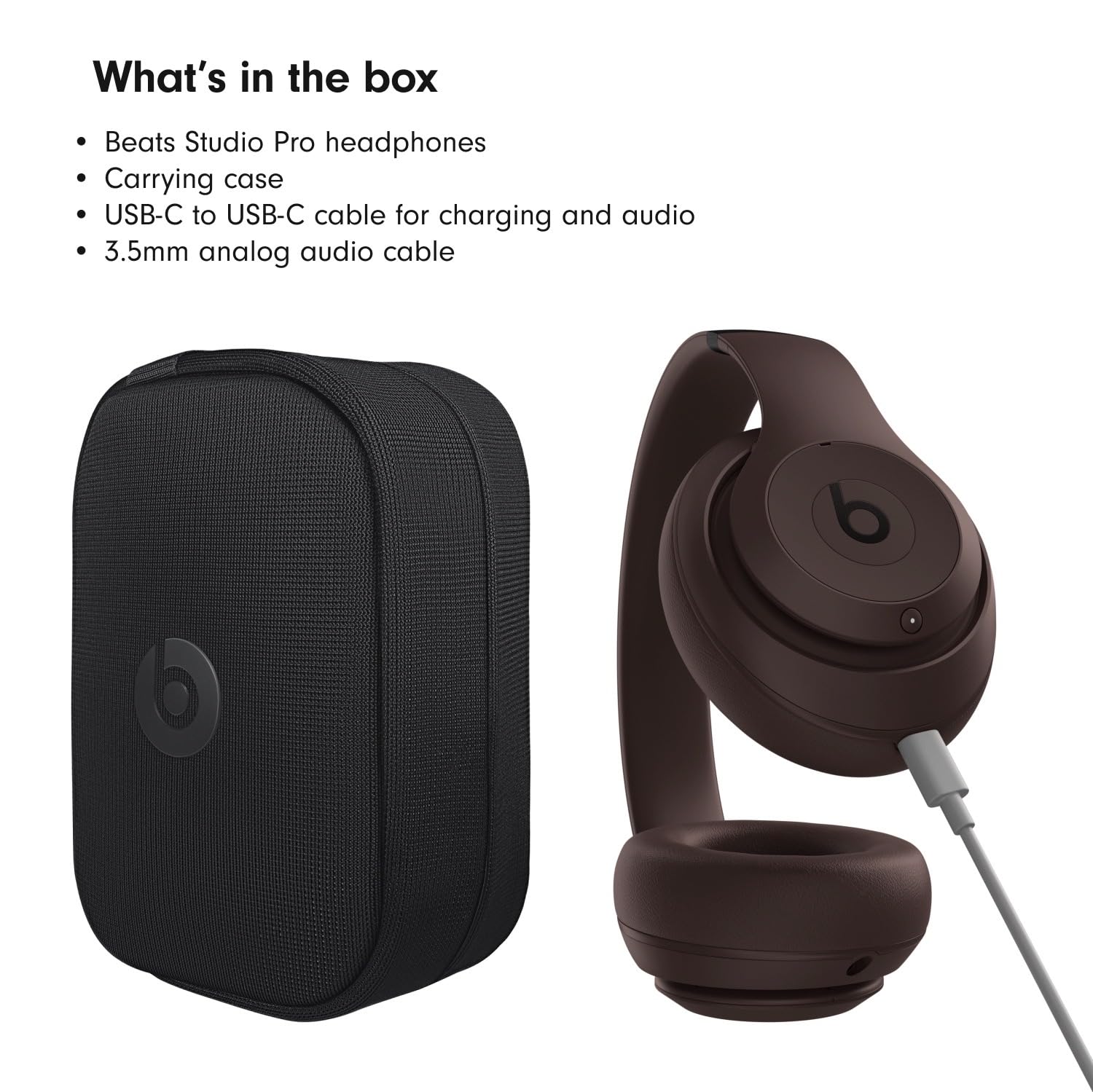 Beats Studio Pro - Wireless Bluetooth Noise Cancelling Headphones - Personalized Spatial Audio, USB-C Lossless Audio, Apple & Android Compatibility, Up to 40 Hours Battery Life - Matte White