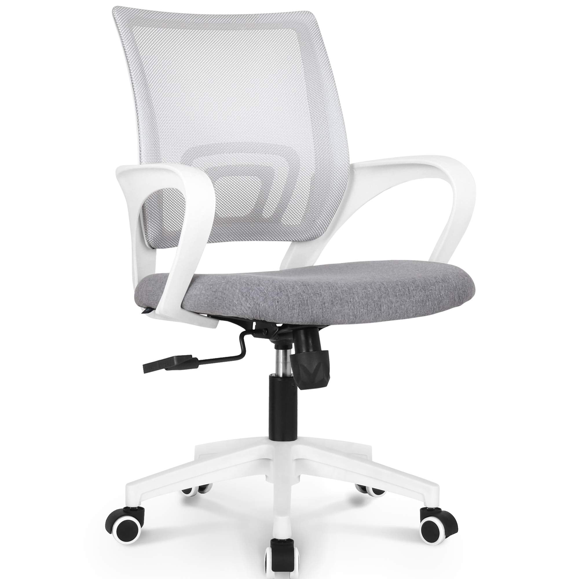 NEO CHAIR Office Chair Computer Desk Chair Gaming Ergonomic Mid Back Cushion Lumbar Support with Comfy Mesh Adjustable Swivel Rolling Home (Beige)