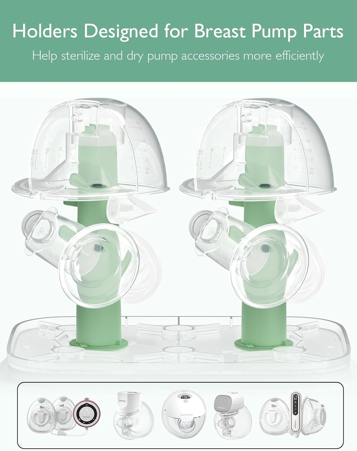 Momcozy 3 Layers Large Bottle Sterilizer and Dryer, Fast Sterilize and Dry, Universal Bottle Sterilizer for All Bottles & Breast Pump Accessories, Touch Screen & Auto-Off Bottle Sanitizer