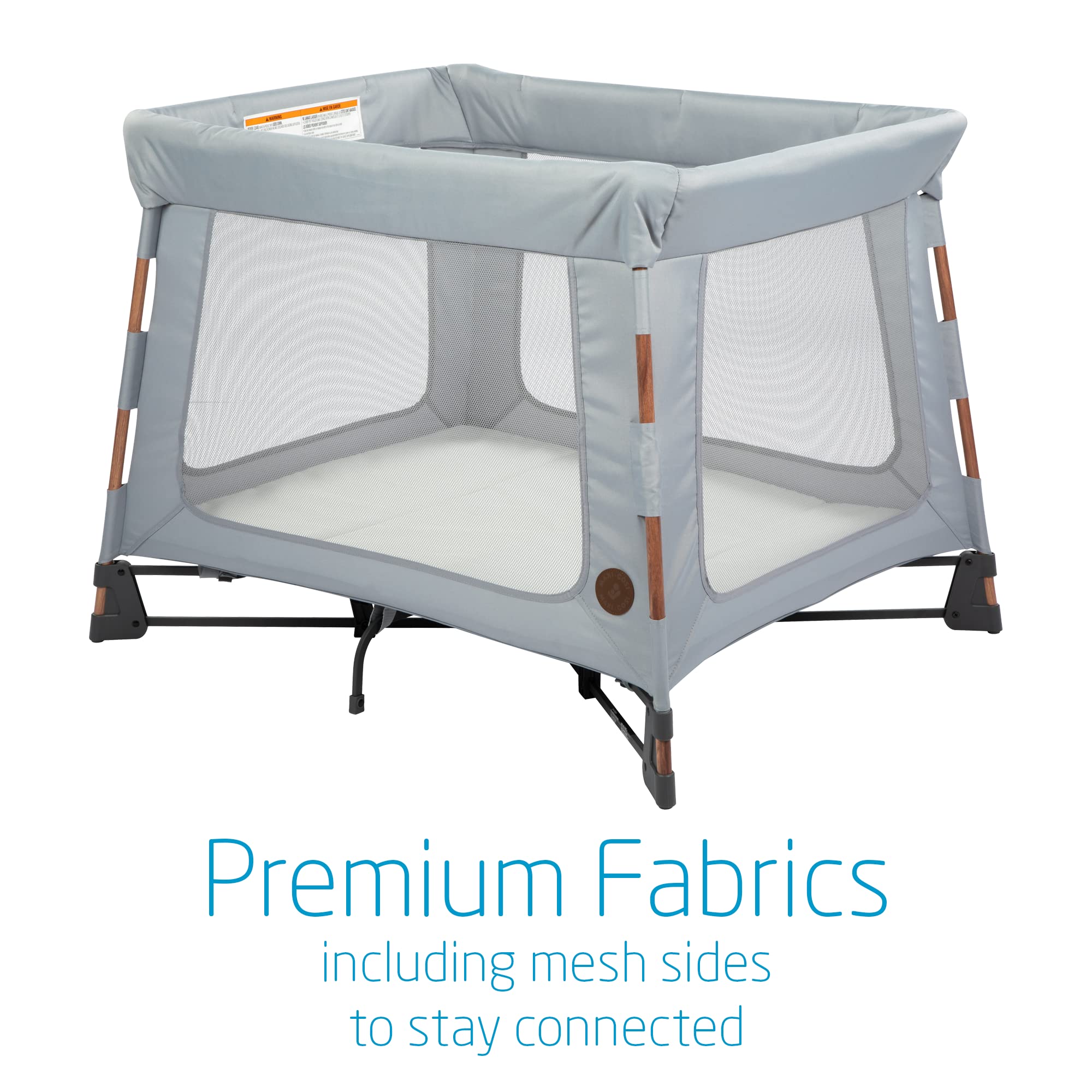 Maxi-Cosi Swift Baby Playpen with Mat, Baby Play Yards, Pack and Play with Bassinet - Portable Playpen for Babies and Toddlers, Classic Oat