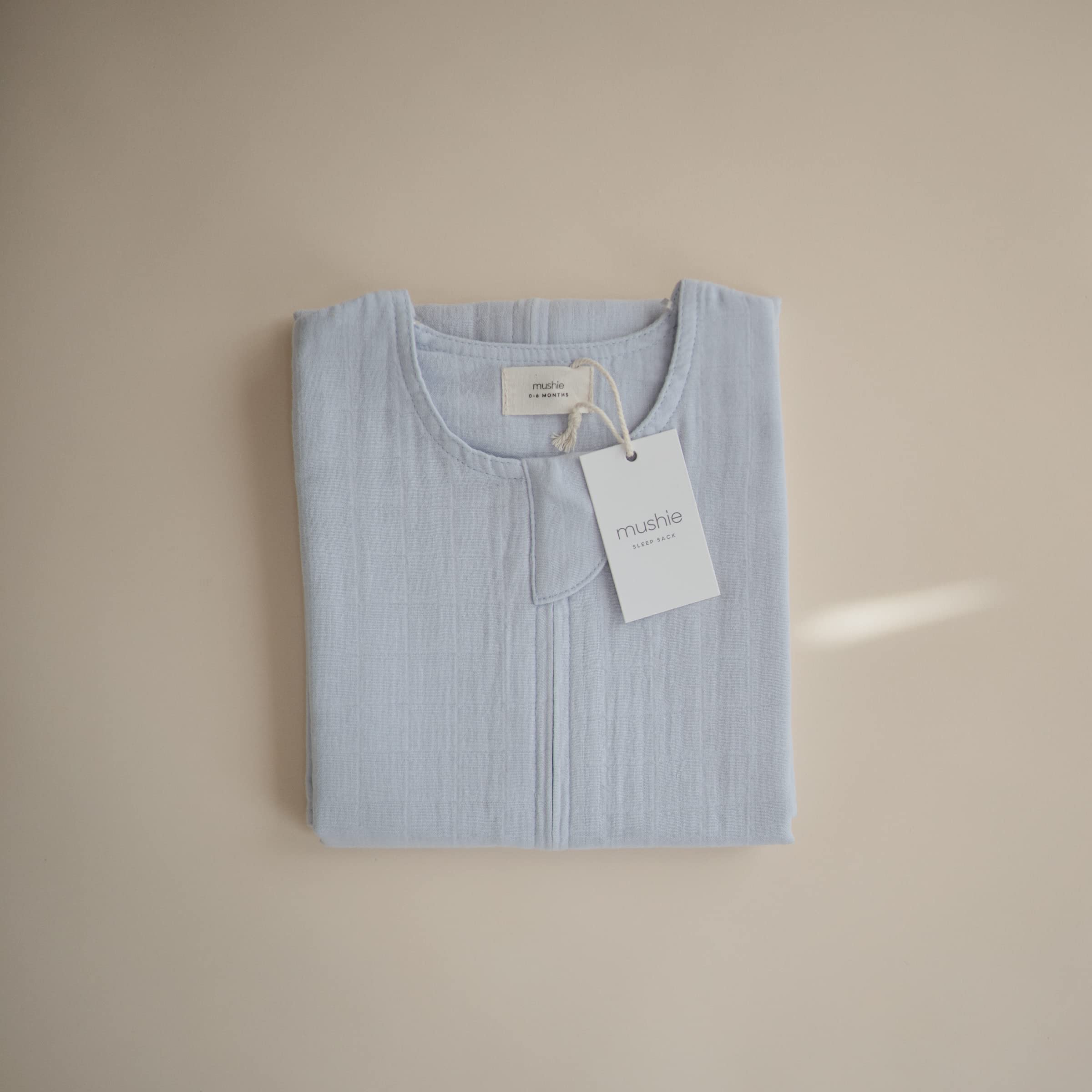 mushie Baby Wearable Blanket | 100% Organic Cotton Muslin | Sleeping Bag for Infants (Natural)