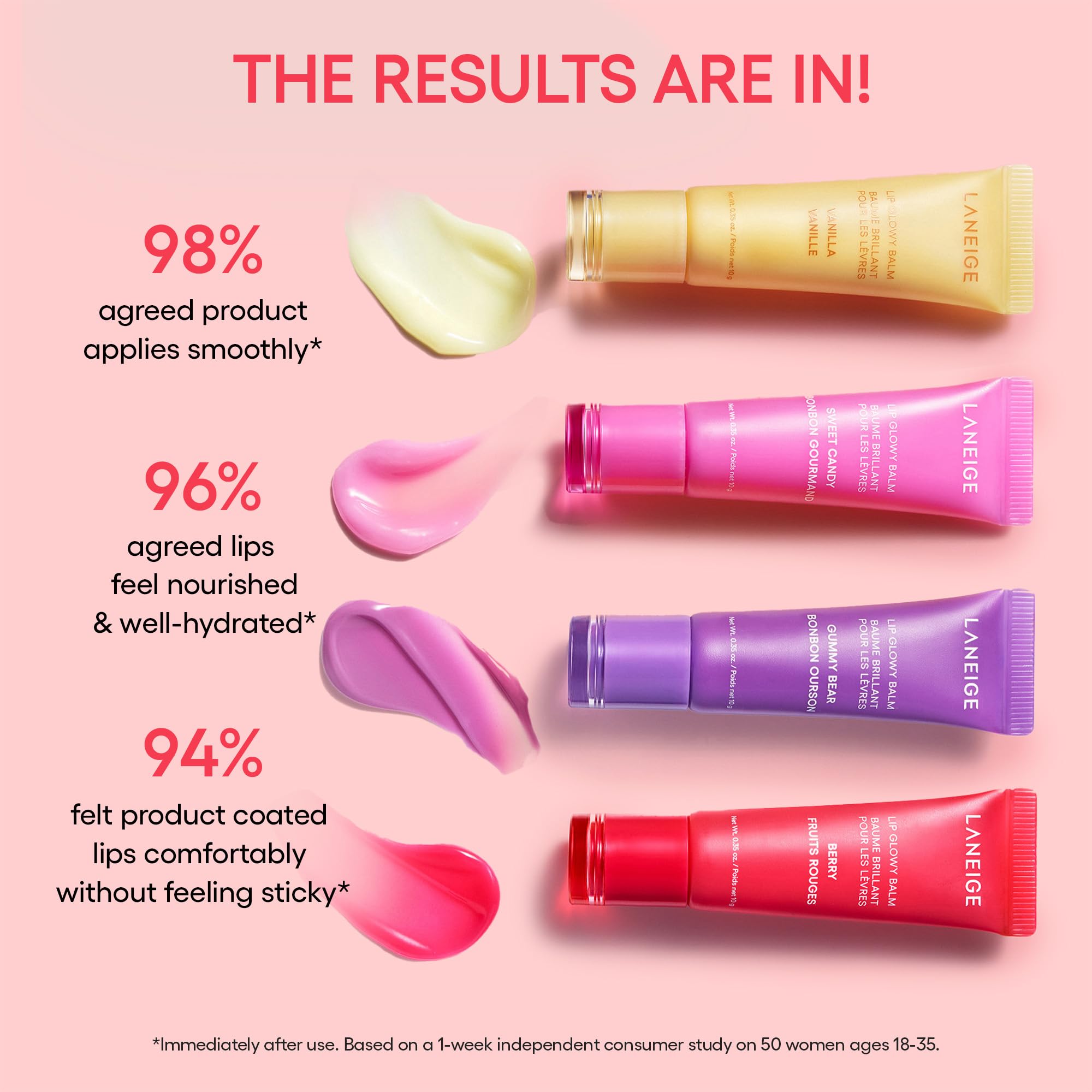 LANEIGE Lip Glowy Balm Hydrate, Glossy, Lightweight, Moisturize & Tint with Shea Butter