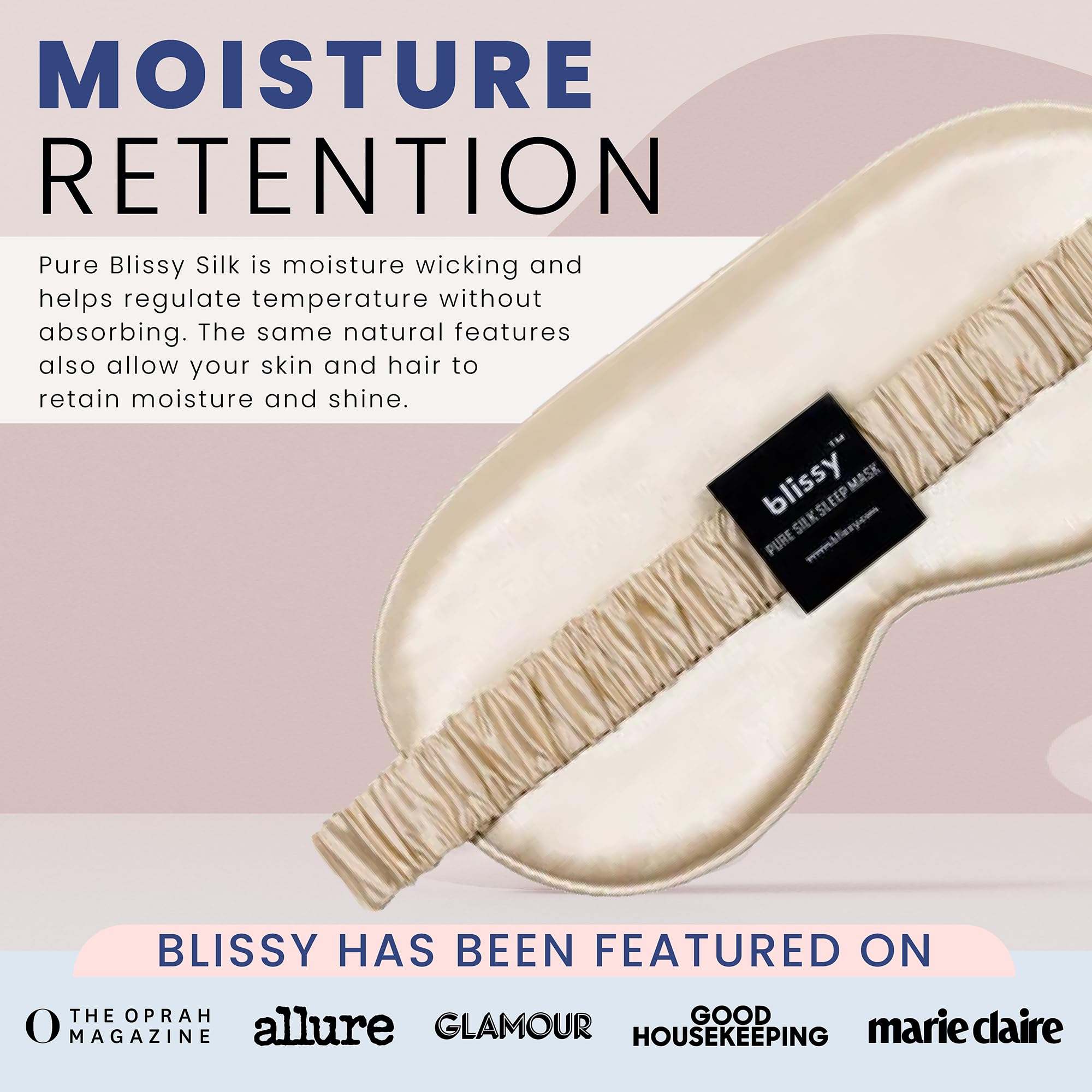 Blissy Silk Sleep Mask - Silk Eye Sleeping Mask for Women & Men for Total Blackout - 100% Pure Mulberry Silk, 22 Momme 6a Fibers - Blindfold Silk Sleep Mask Side Sleeper Eye Cover (Plum)