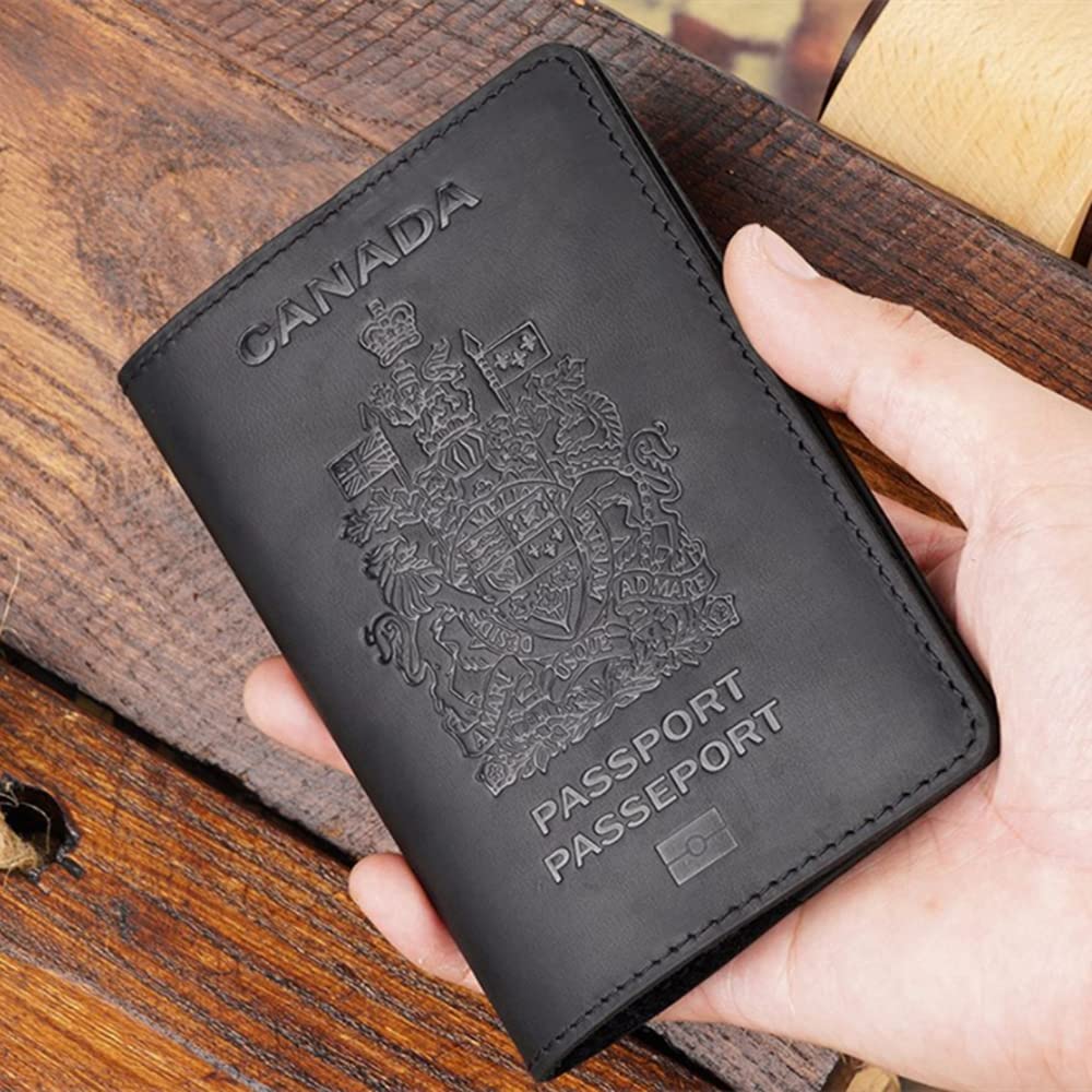 Genuine Leather Passport Covers for Canada Men&