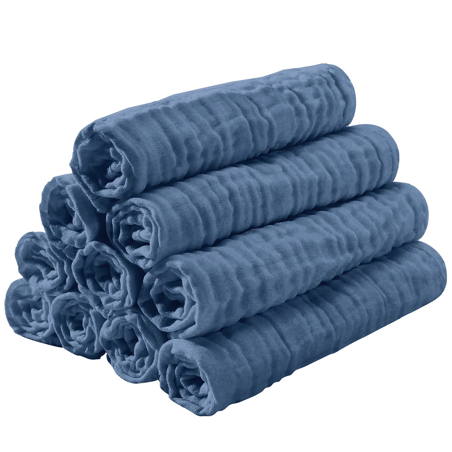 Yoofoss Muslin Burp Cloths for Baby 10 Pack 100% Cotton Baby Washcloths for Boys Girls Large 20&