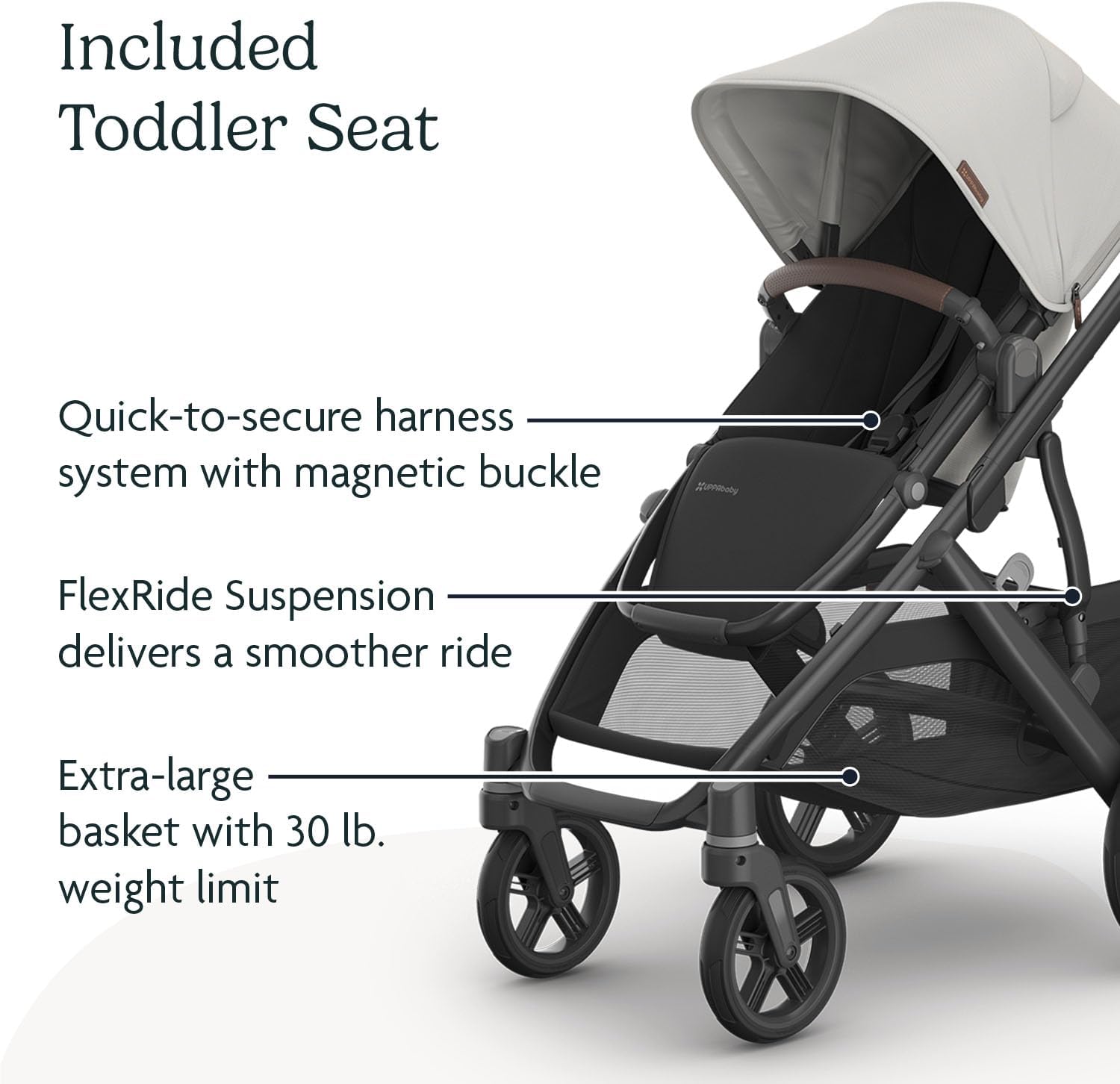 UPPAbaby Vista V3 Stroller - Full Size Single to Double Stroller System - Child Seat, Bug Shield, Rain Cover and Storage Bag Included -