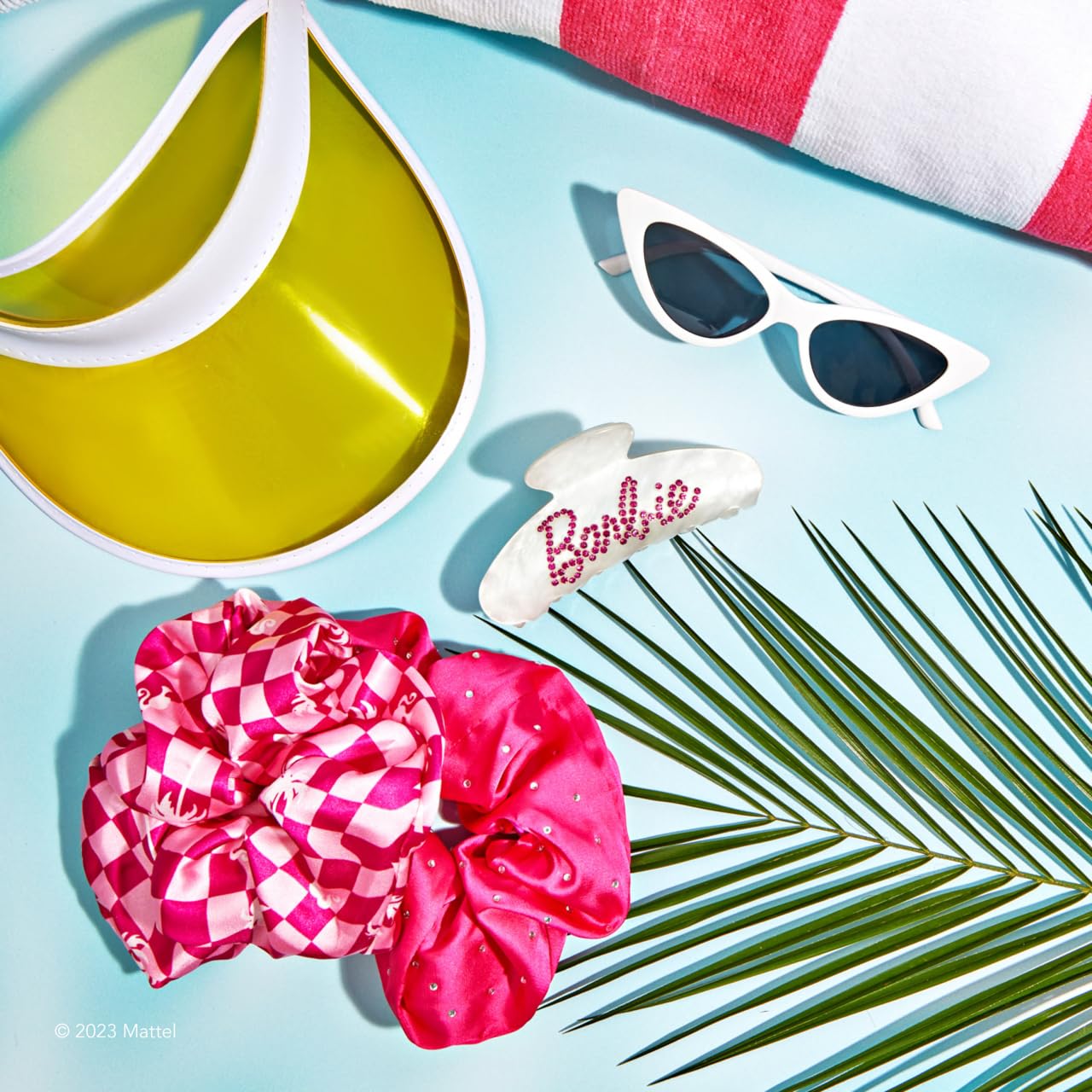 Kitsch 5 Count Velvet Hair Scrunchies for Women - Hair Ties for Thick Hair, Girls, Women, Cute Scrunchies, Soft Hair Accessories, Blush/Mauve