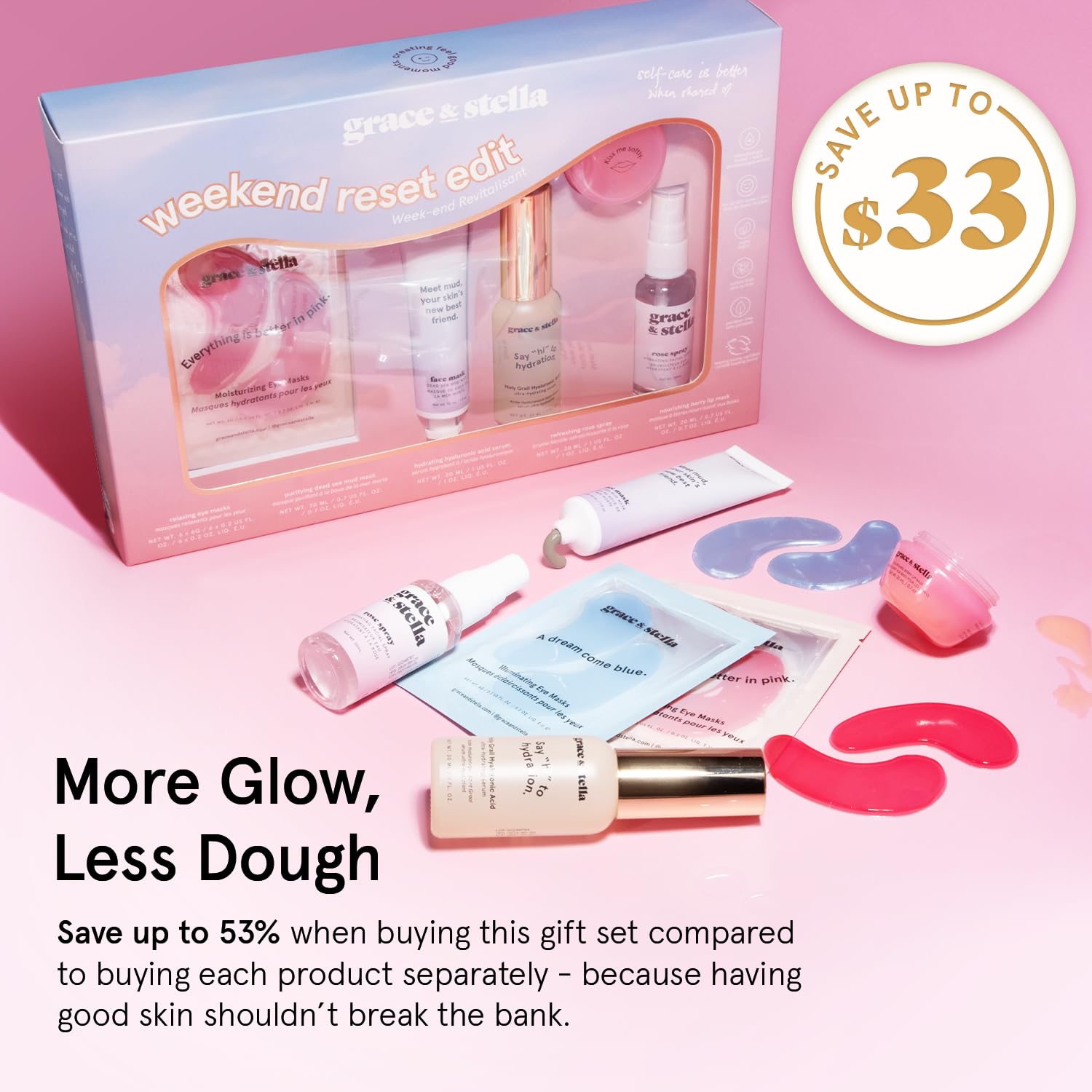 grace & stella Award Winning Weekend Reset Gift Set for Women