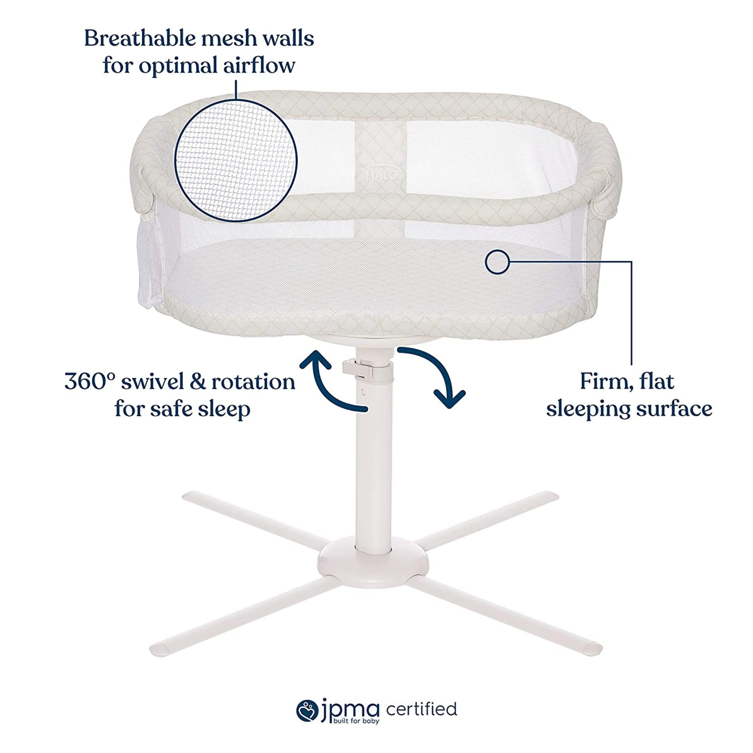 HALO BassiNest Swivel Sleeper - Essentia Series, Nautical Net