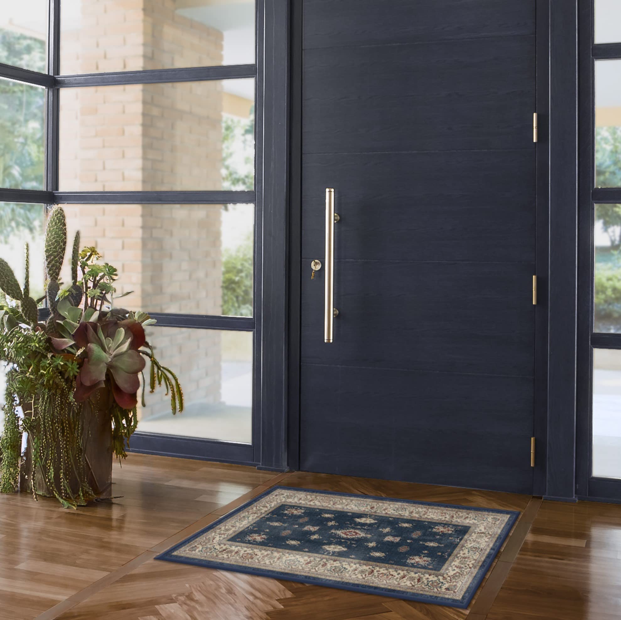 RUGGABLE – Verena Dark Wood – Machine Washable Runner Rug – Pet & Child Friendly – Stain & Water Resistant – Non-Slip – 2.5&
