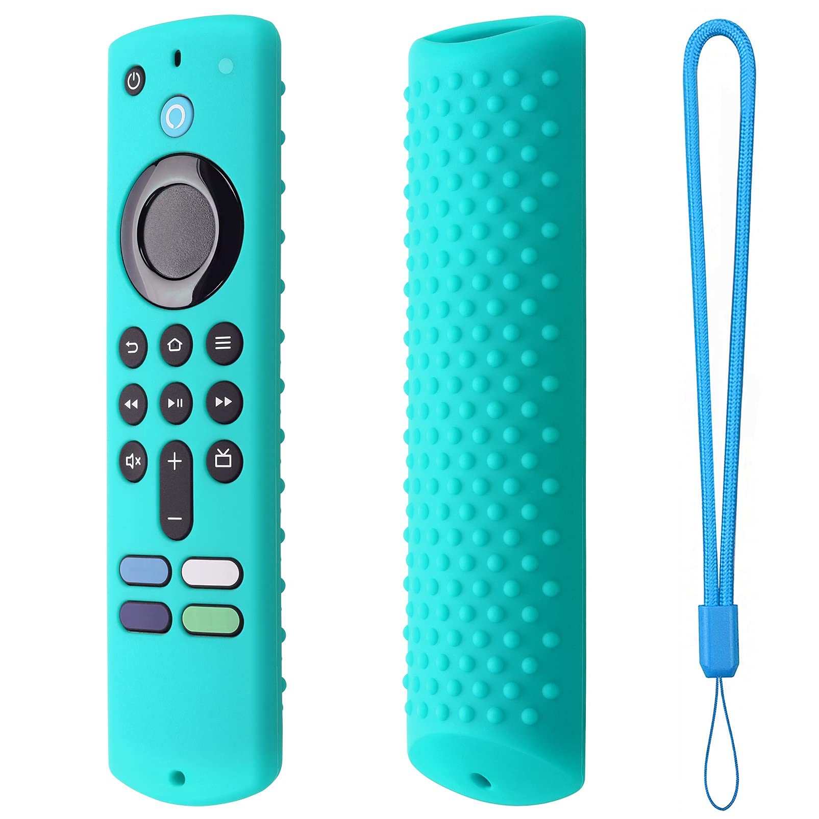 Silicone Remote Cover for Fire TV Stick 4K (2nd Gen) 2023, Fire TV Stick (3rd Gen) 2021,Fire TV Stick 4k&4K Max (2021 Release) Silicone Protective Case with Lanyard(Lavender Gray)