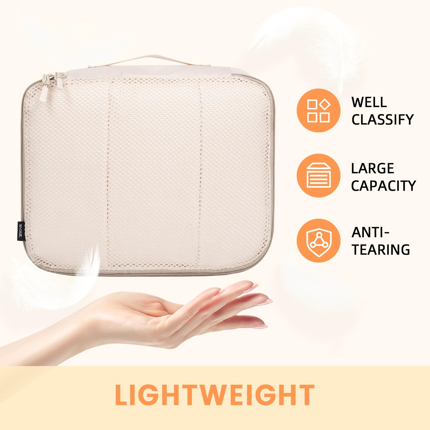 BAGAIL 8 Set Packing Cubes Luggage Packing Organizers for Travel Accessories