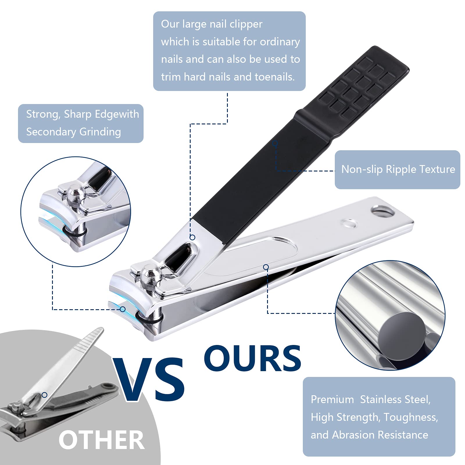 Manicure Set Professional Grooming Kits, Nail Clippers Pedicure Kit 8pcs Nail Kit Pedicure Set Tools with Aceoce Travel Case for Women Men Home or Salon Gift