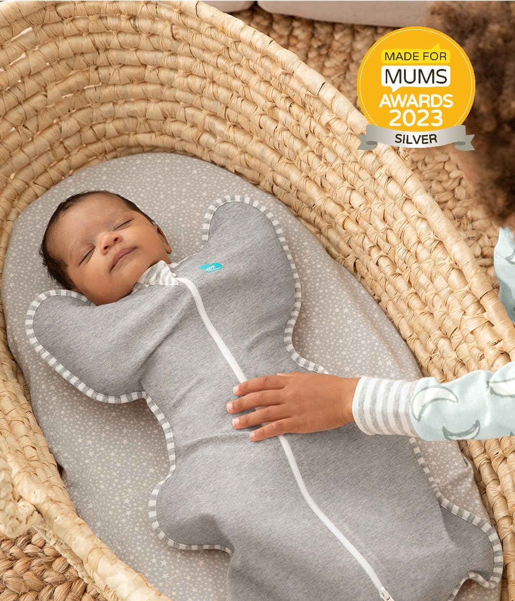 Love to Dream Swaddle UP, Baby Sleep Sack, Self-Soothing Swaddles for Newborns, Improves Sleep, Snug Fit Helps Calm Startle Reflex, New Born Essentials for Baby, 5-8.5 lbs, Sand Dollar