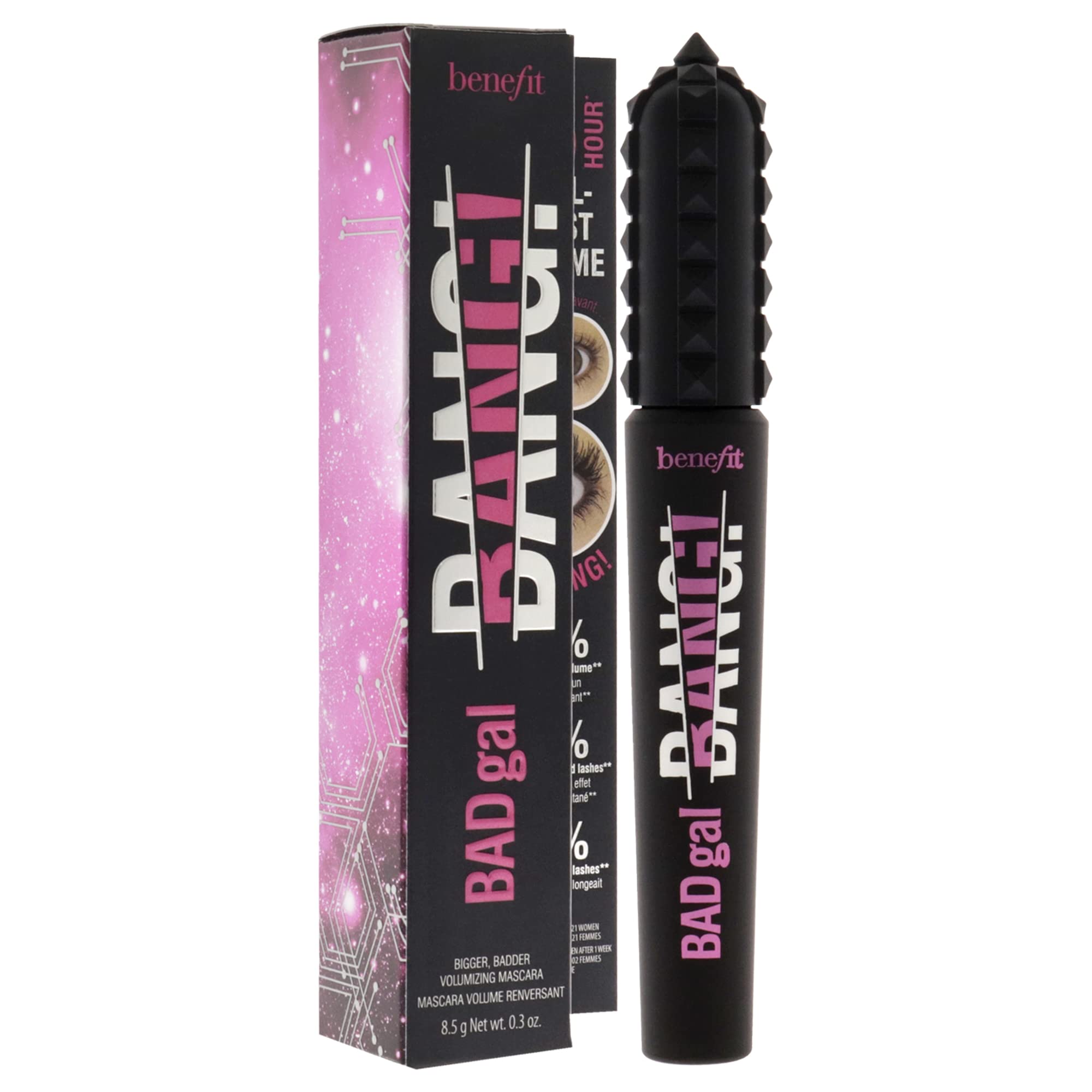 Benefit Bad Gal Bang Volumizing Mascara, Regular Size, 0.3 Fl Oz, Black