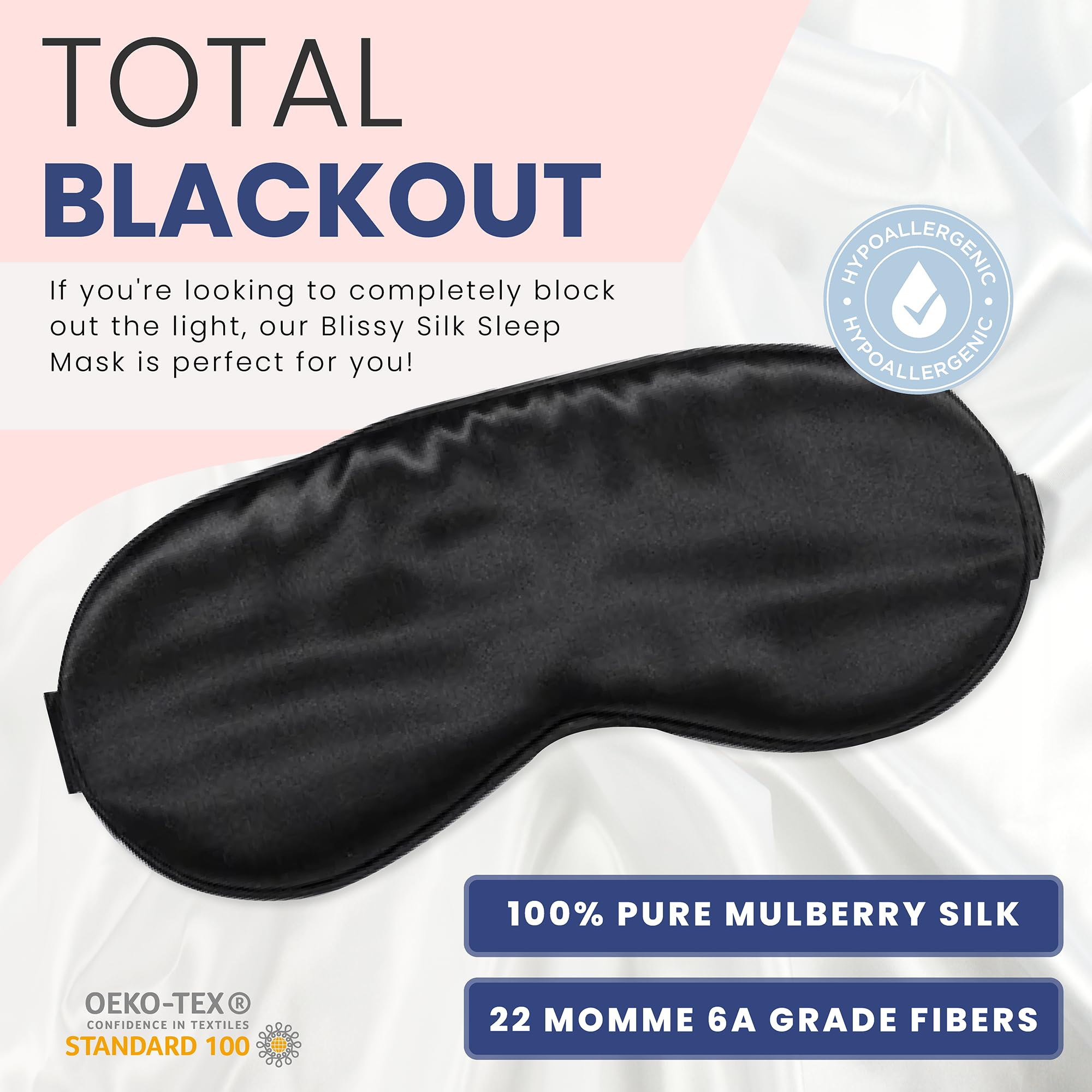 Blissy Silk Sleep Mask - Silk Eye Sleeping Mask for Women & Men for Total Blackout - 100% Pure Mulberry Silk, 22 Momme 6a Fibers - Blindfold Silk Sleep Mask Side Sleeper Eye Cover (Plum)