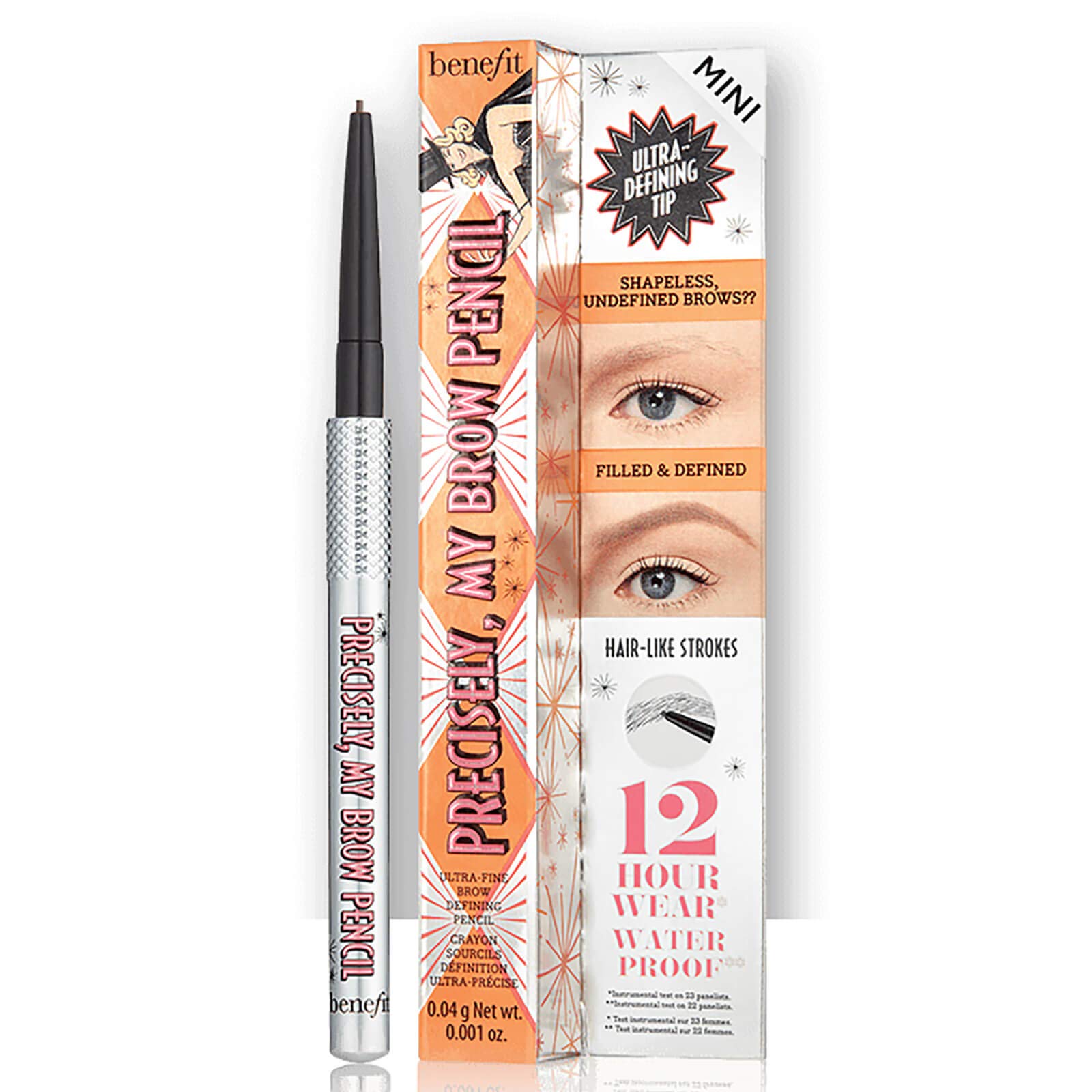 Benefit Precisely My Brow Pencil Ultra Fine Brow Defining, No. 4, Medium, 0.002 Ounce