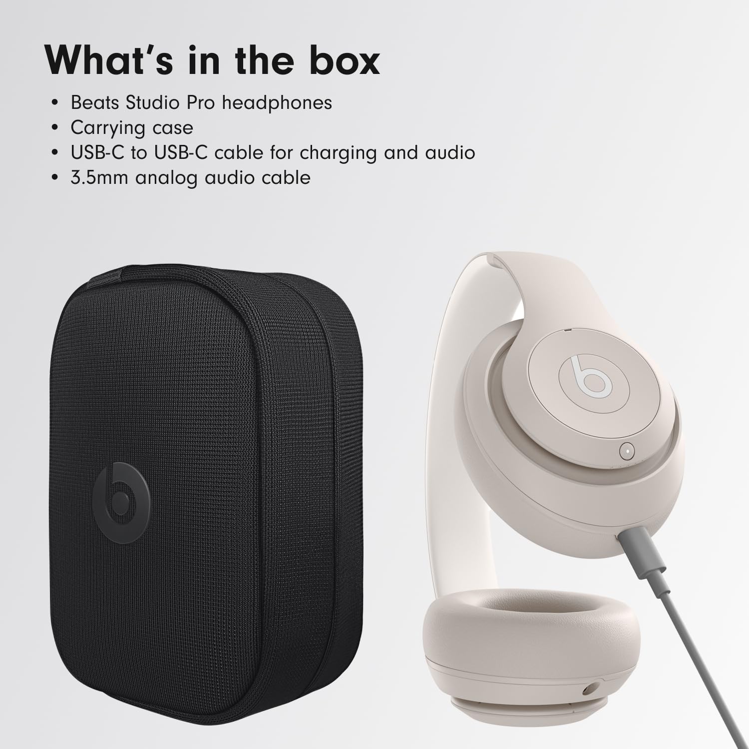 Beats Studio Pro - Wireless Bluetooth Noise Cancelling Headphones - Personalized Spatial Audio, USB-C Lossless Audio, Apple & Android Compatibility, Up to 40 Hours Battery Life - Matte White