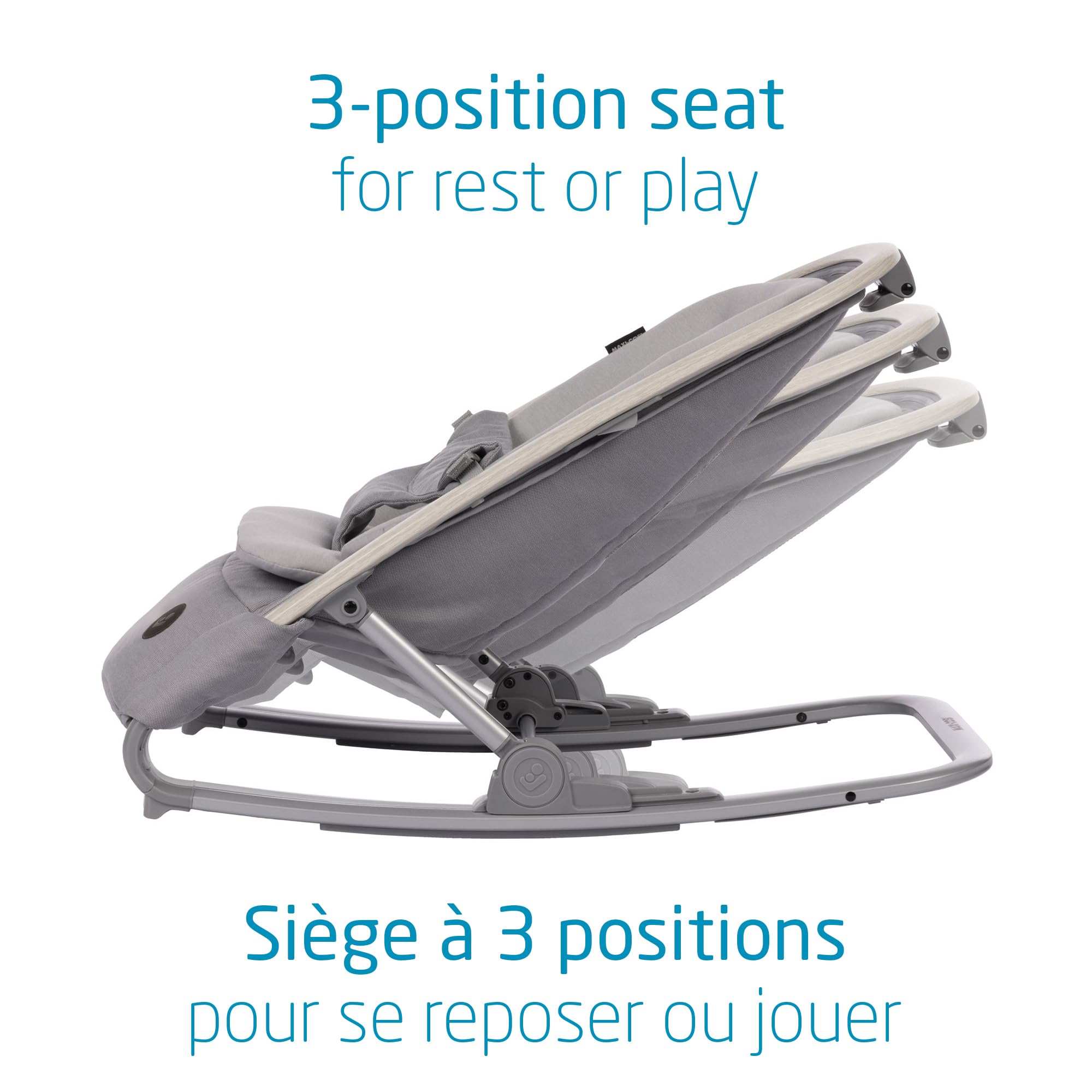 Maxi-Cosi 2-in-1 Kori Rocker, folds flat, travel, washable fabrics, Sand Horizon