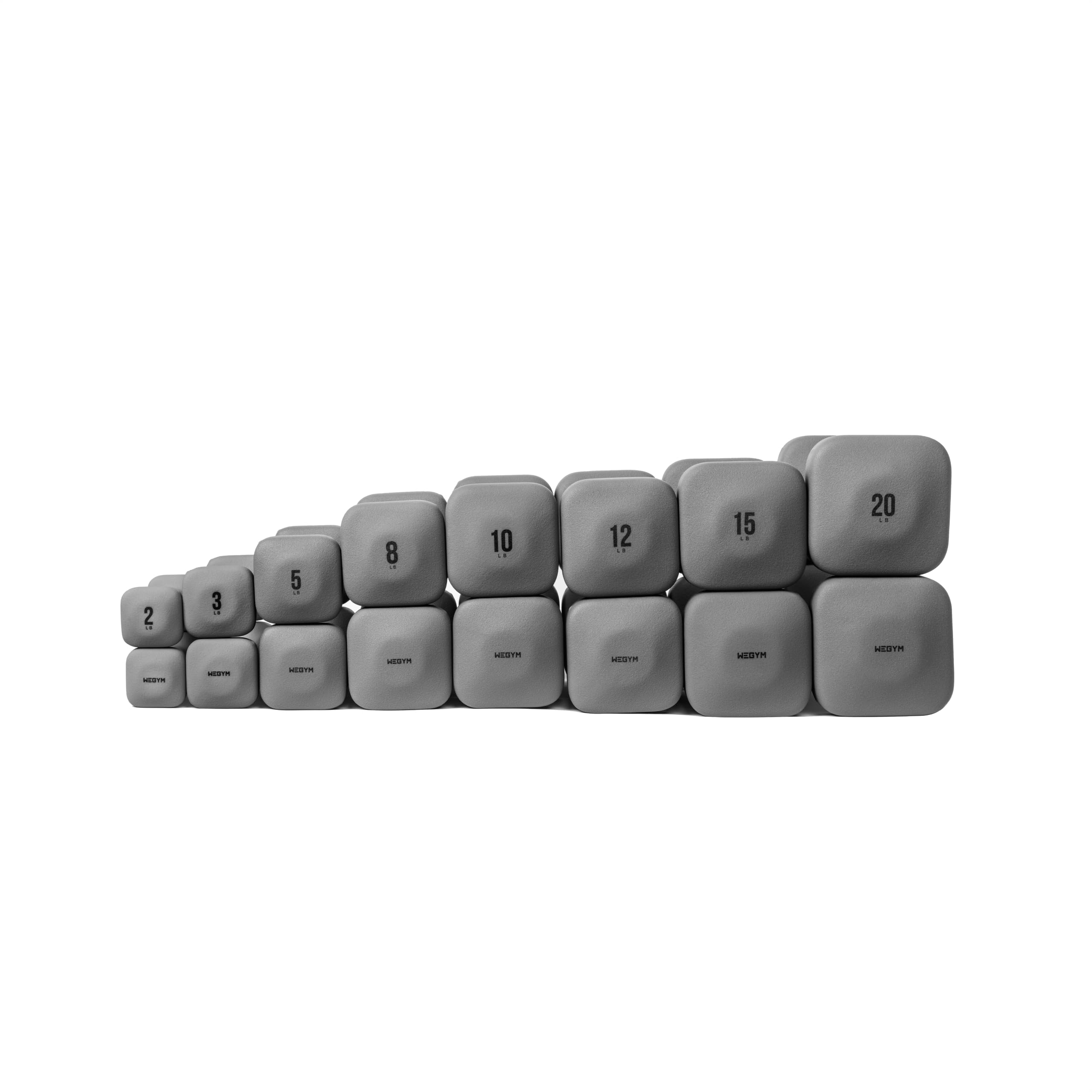 WeGym SafeGrip Dumbbells, Anti-Slip, Anti-Roll, Thick Handles, Free Weights, Square Dumbbells for Secure Workouts at Home, Weightlifting, and Personal Training