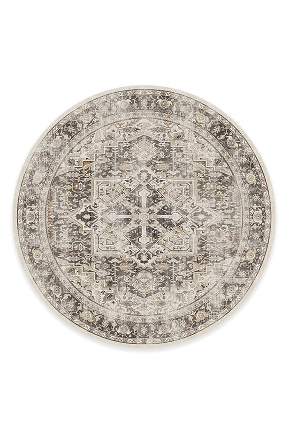 RUGGABLE Kamran Washable Rug - Perfect Vintage Area Rug for Living Room Bedroom Kitchen - Pet & Child Friendly - Stain & Water Resistant - Hazel 5&