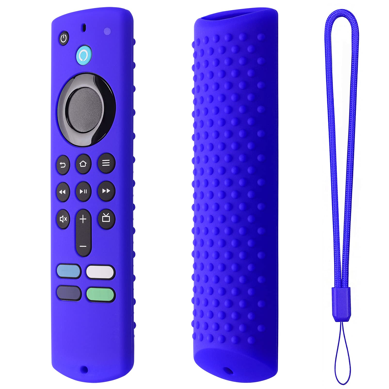 Silicone Remote Cover for Fire TV Stick 4K (2nd Gen) 2023, Fire TV Stick (3rd Gen) 2021,Fire TV Stick 4k&4K Max (2021 Release) Silicone Protective Case with Lanyard(Lavender Gray)