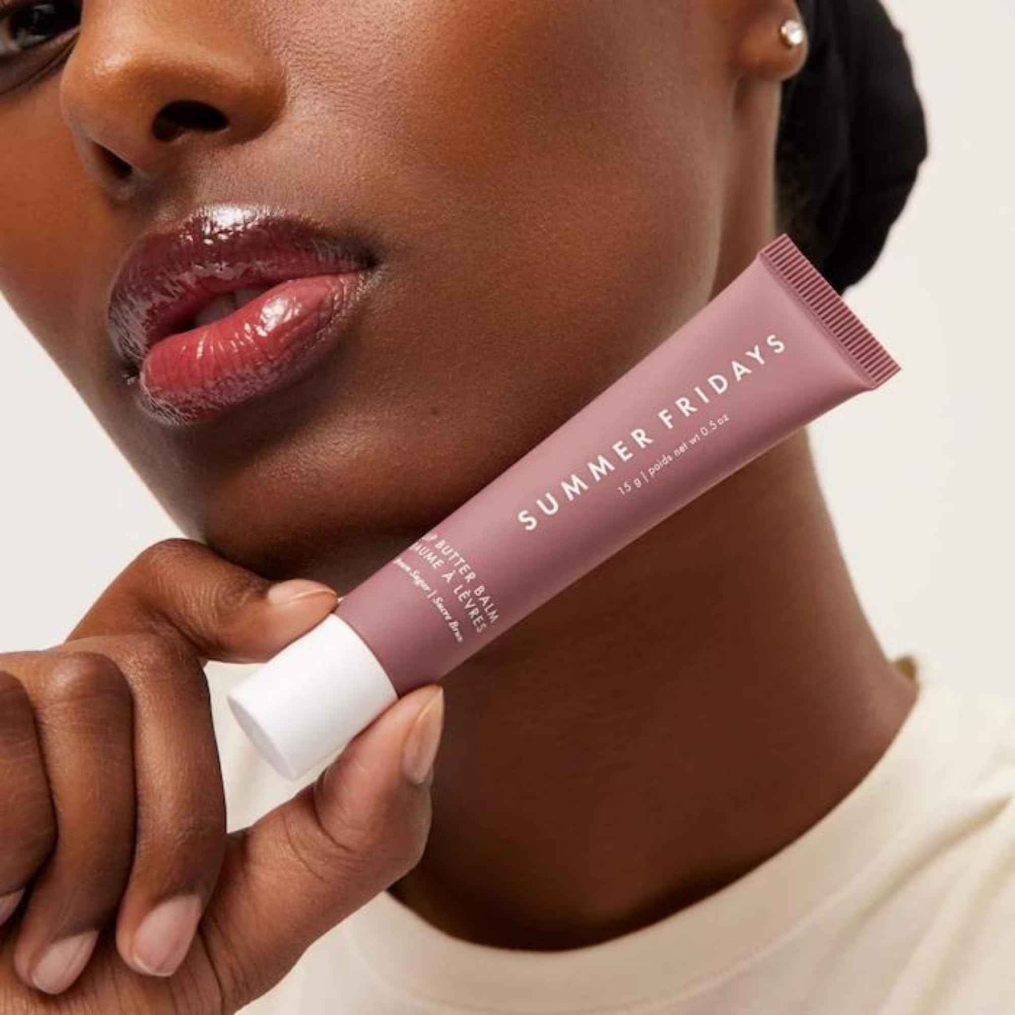 Summer Fridays Lip Butter Balm - Conditioning Lip Mask and Lip Balm for Instant Moisture, Shine and Hydration - Sheer-Tinted, Soothing Lip Care - Vanilla Beige (.5 Oz)