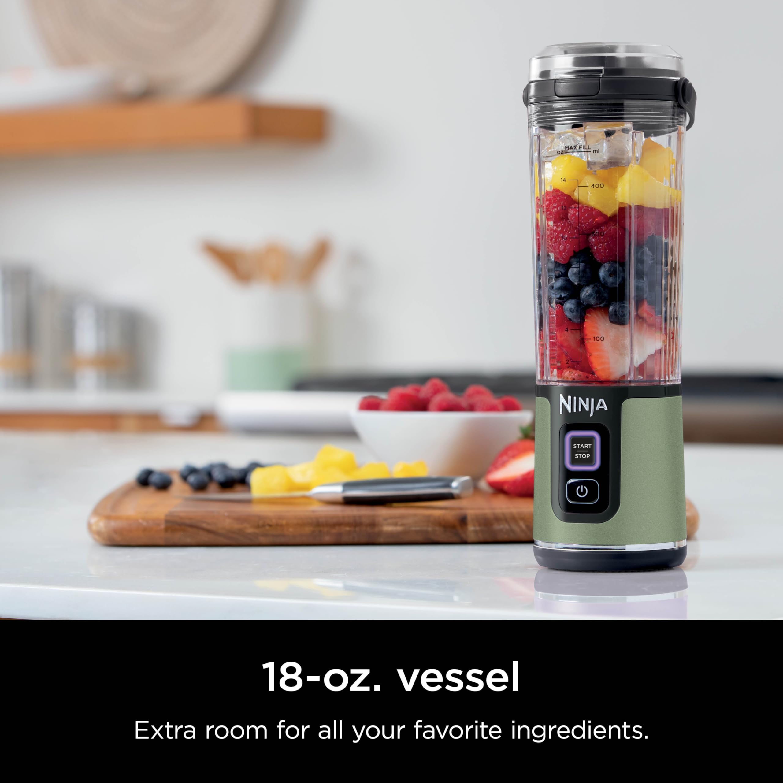 Ninja Blast Portable Blender, Cordless, 18oz. Vessel, Personal Blender For-Shakes and Smoothies, BPA Free, Leakproof-Lid and Sip Spout, USB-C Rechargeable, Dishwasher Safe Parts, Tinted Pink, BC151PK