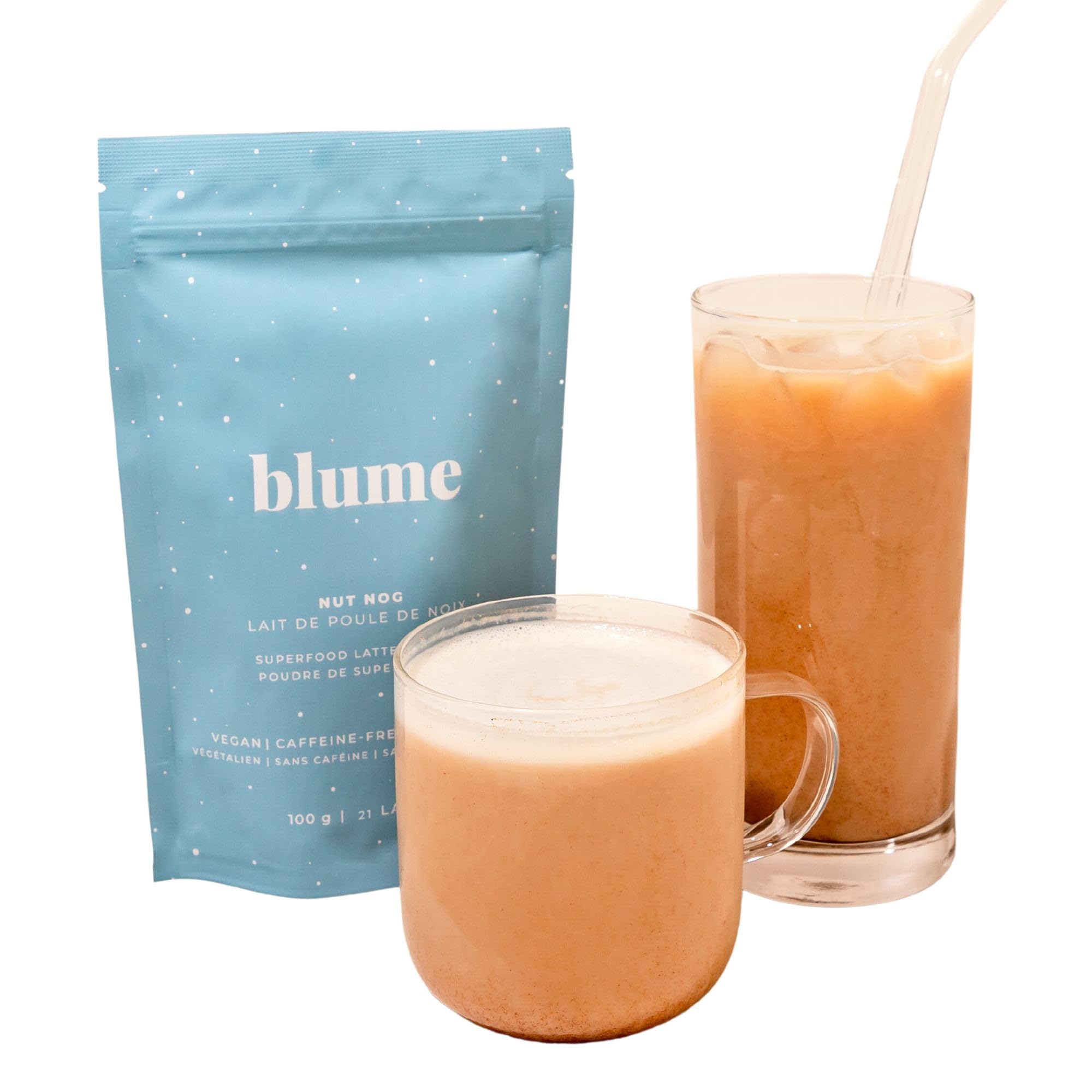 Blume Rose London Fog Latte with Zero Sugar or Caffeine - Certified Organic, Vegan and Gluten-Free - Tart Cherry & Rosehips blend rich Antioxidant & Vitamin to Ease Bloating and Boost Your Natural Glow - 30 Servings