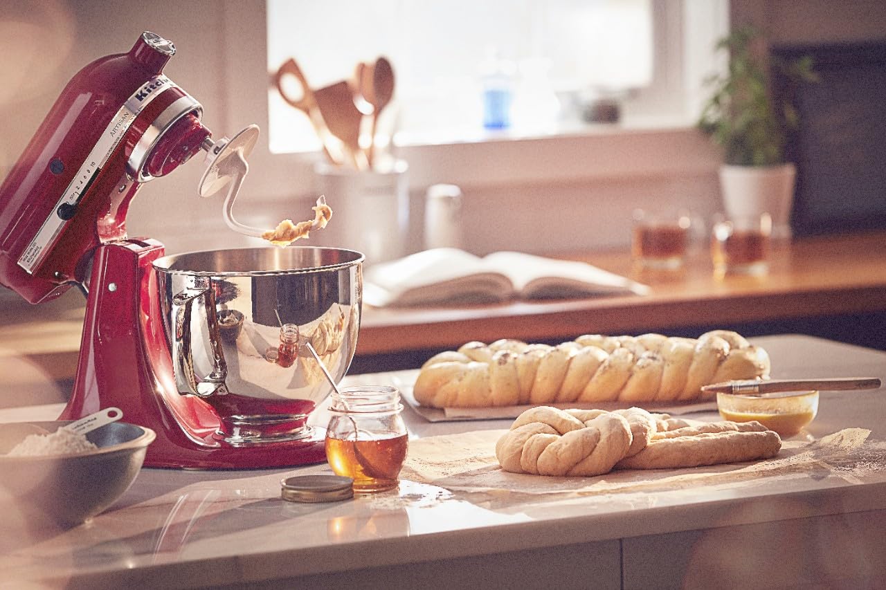KitchenAid Artisan Series 5-Quart Tilt-Head Stand Mixer, Almond Cream, KSM150PSAC