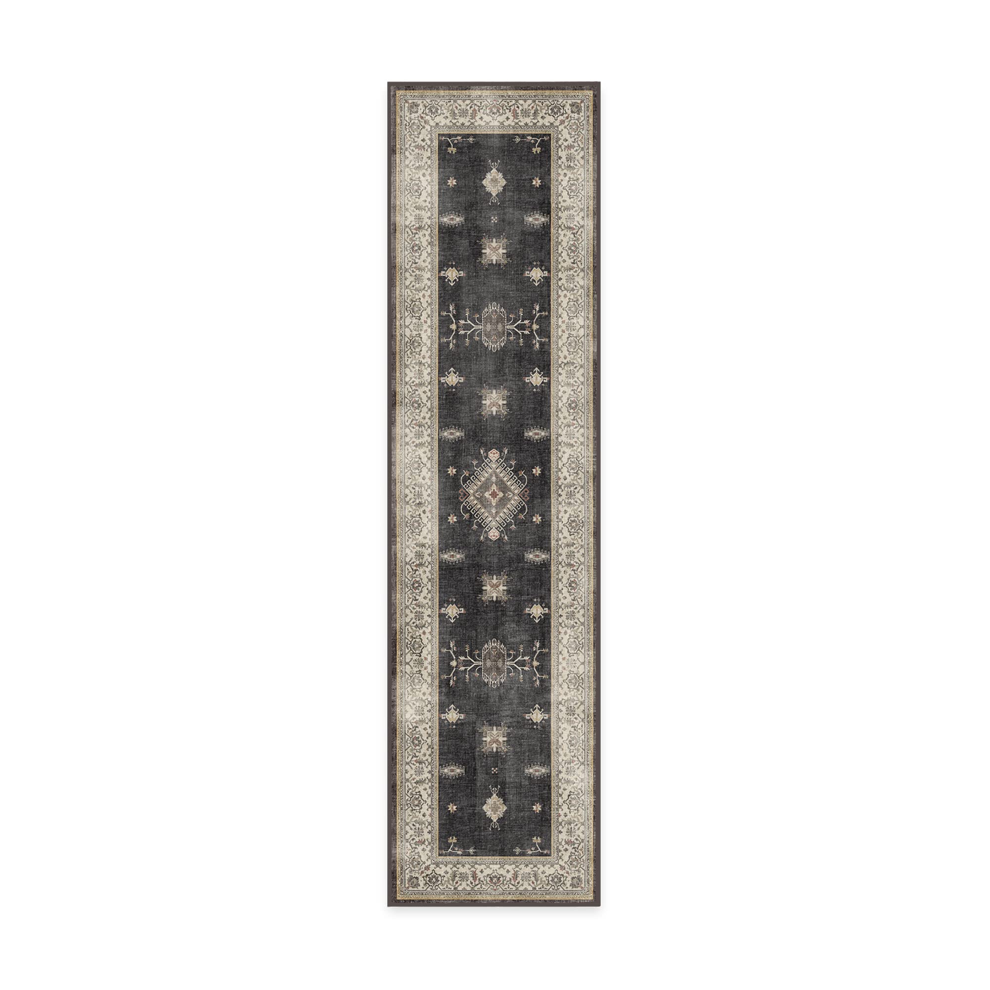 RUGGABLE – Verena Dark Wood – Machine Washable Runner Rug – Pet & Child Friendly – Stain & Water Resistant – Non-Slip – 2.5&