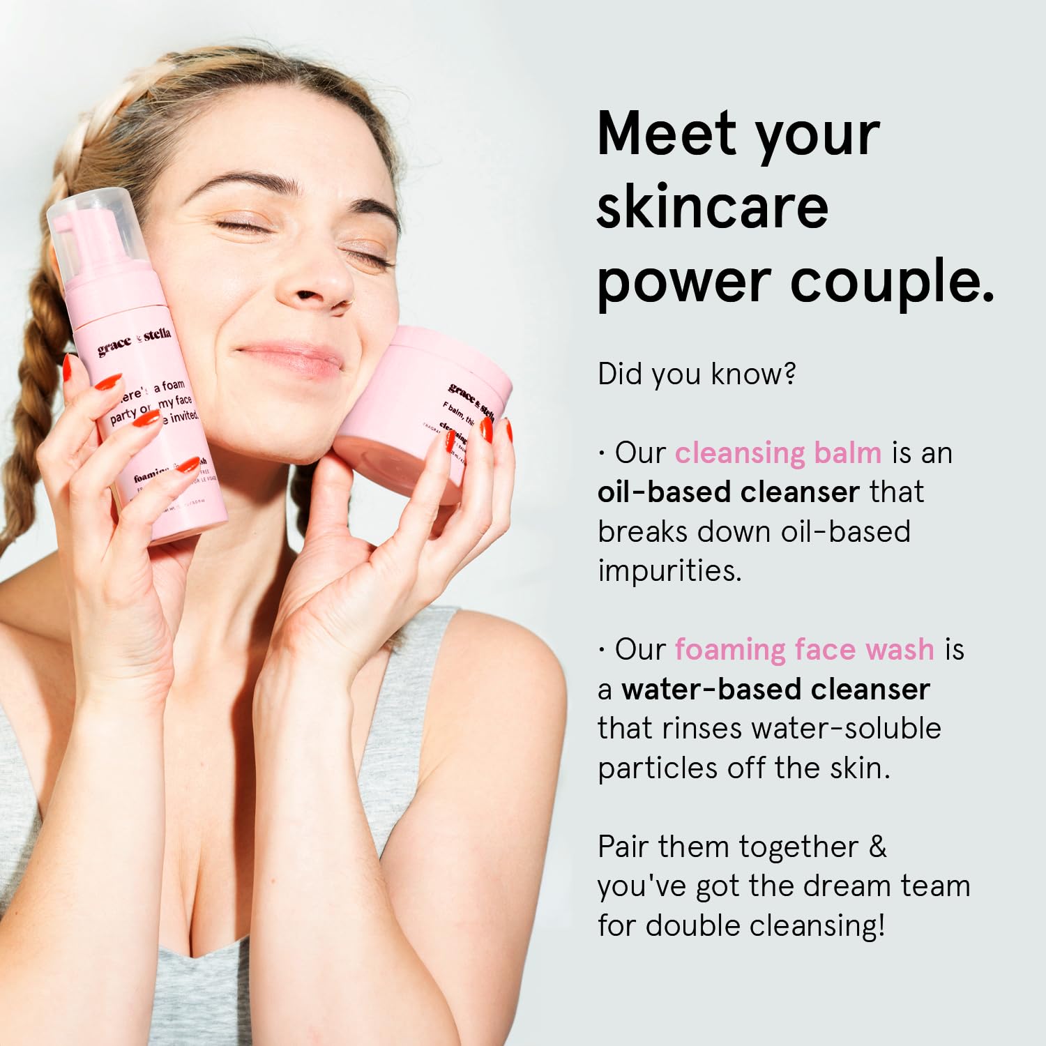 grace & stella Cleansing Balm (4.3 oz/125 ml) Makeup Cleansing Balm - Makeup Remover Balm for All Skin Types