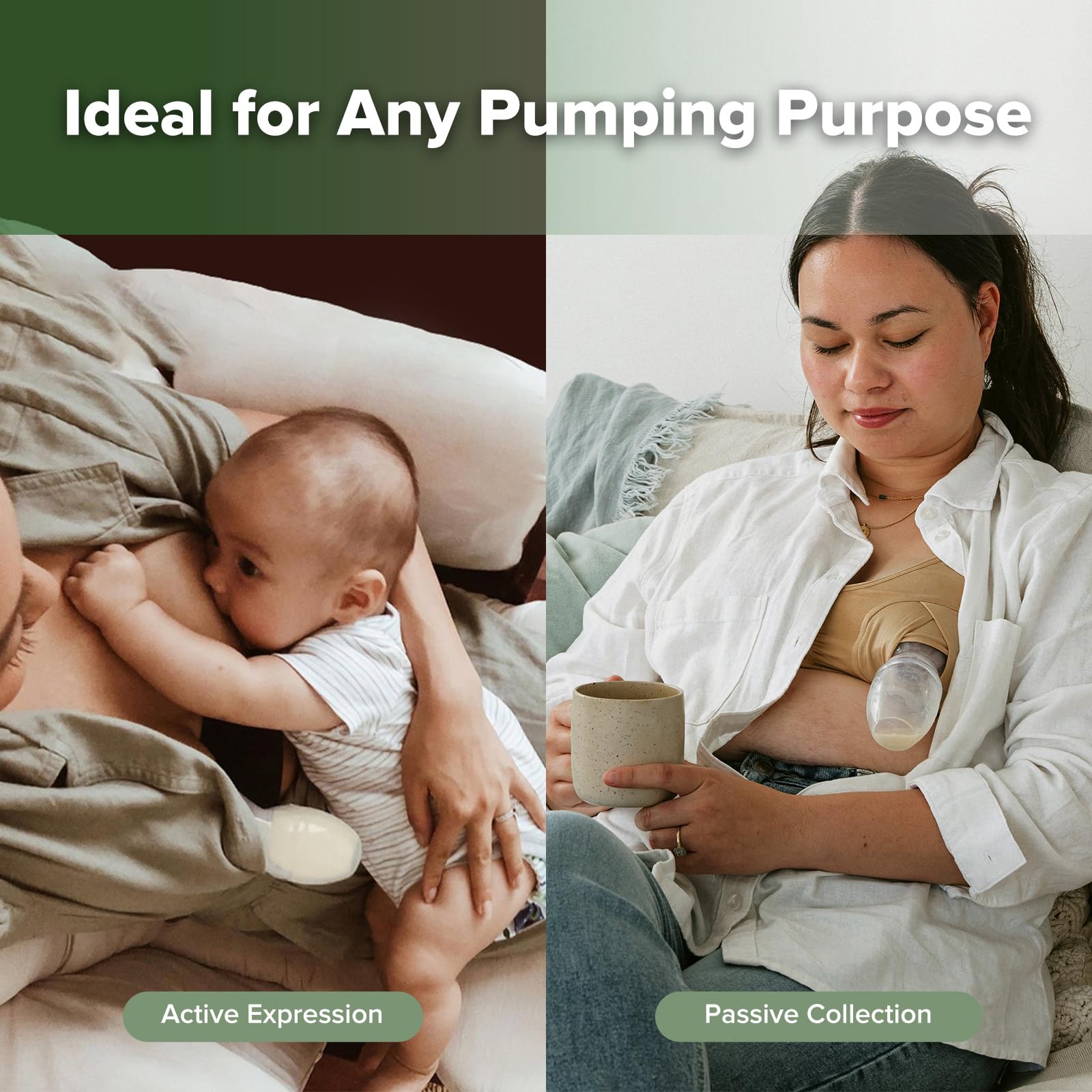 haakaa Manual Breast Pump for Breastfeeding, Silicone, Clear 4oz/100ml