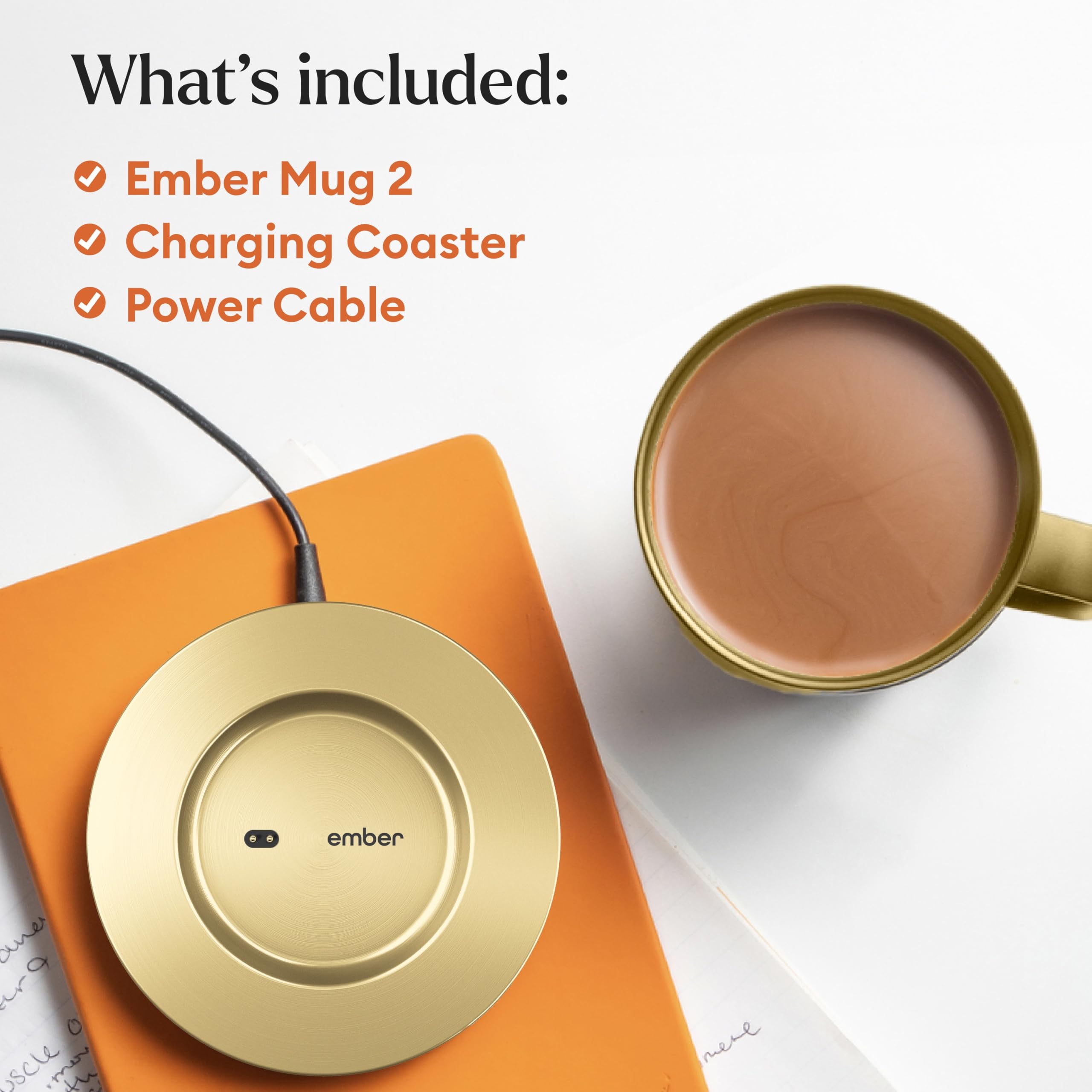 Ember Temperature Control Smart Mug 2, 14 Oz, App-Controlled Heated Coffee Mug with 80 Min Battery Life and Improved Design, White