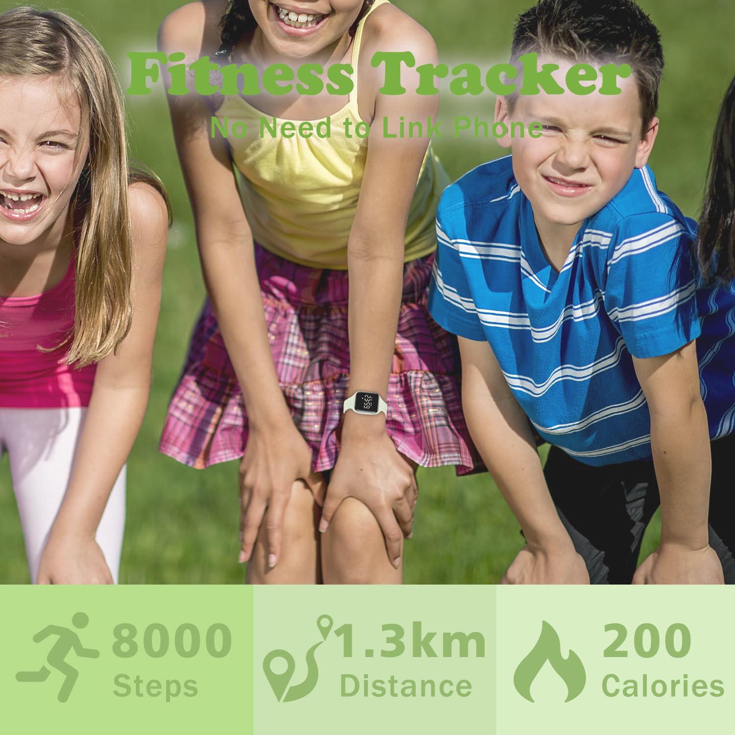 Kids Watch, No App Fitness Tracker Watch for Kids Teenager Digital Watch with Steps Counter/Distance/Calories/Alarm/Stopwatch Fitness Watch for Kids Girls Boys Gift for Teens