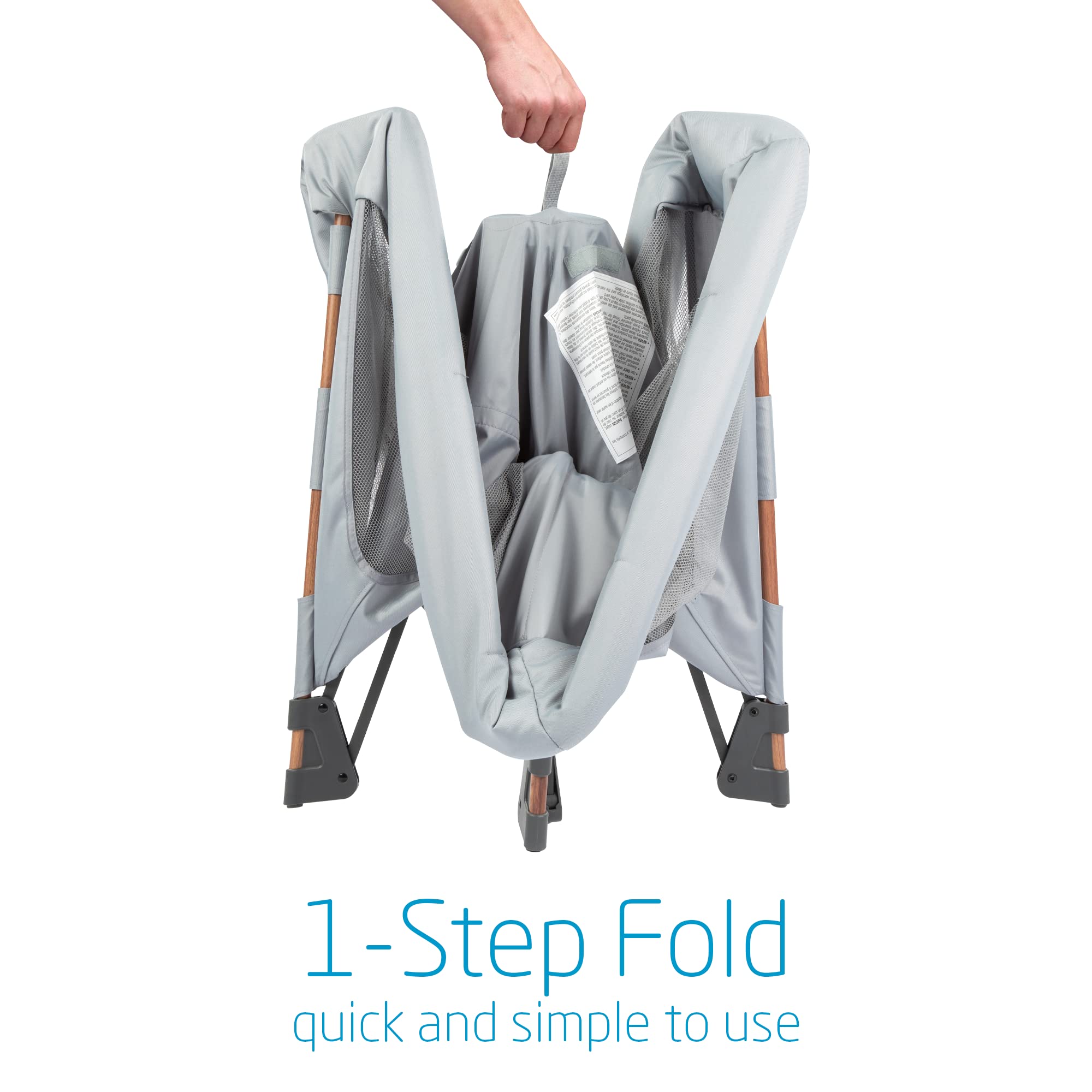 Maxi-Cosi Swift Baby Playpen with Mat, Baby Play Yards, Pack and Play with Bassinet - Portable Playpen for Babies and Toddlers, Classic Oat