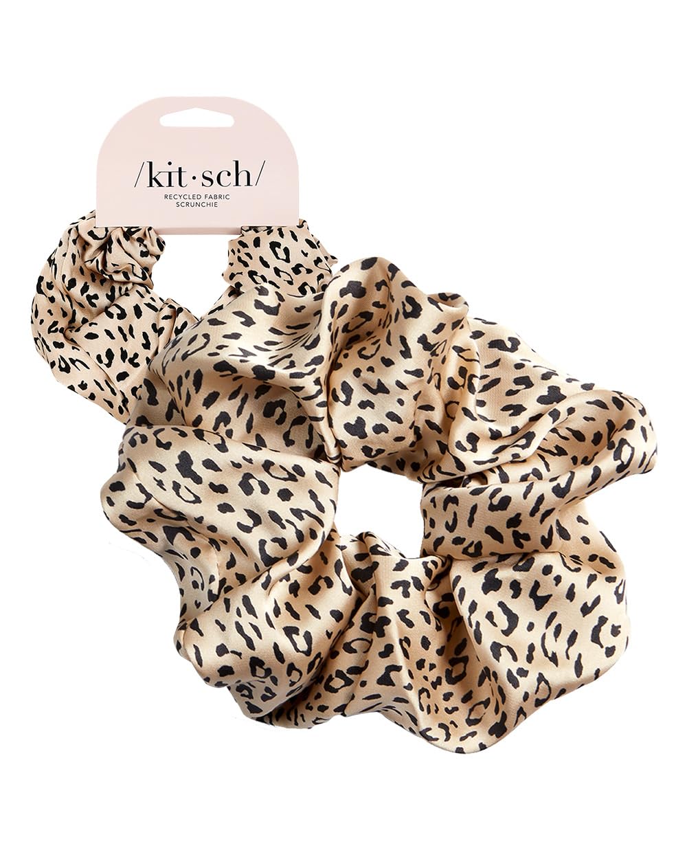 Kitsch 5 Count Velvet Hair Scrunchies for Women - Hair Ties for Thick Hair, Girls, Women, Cute Scrunchies, Soft Hair Accessories, Blush/Mauve