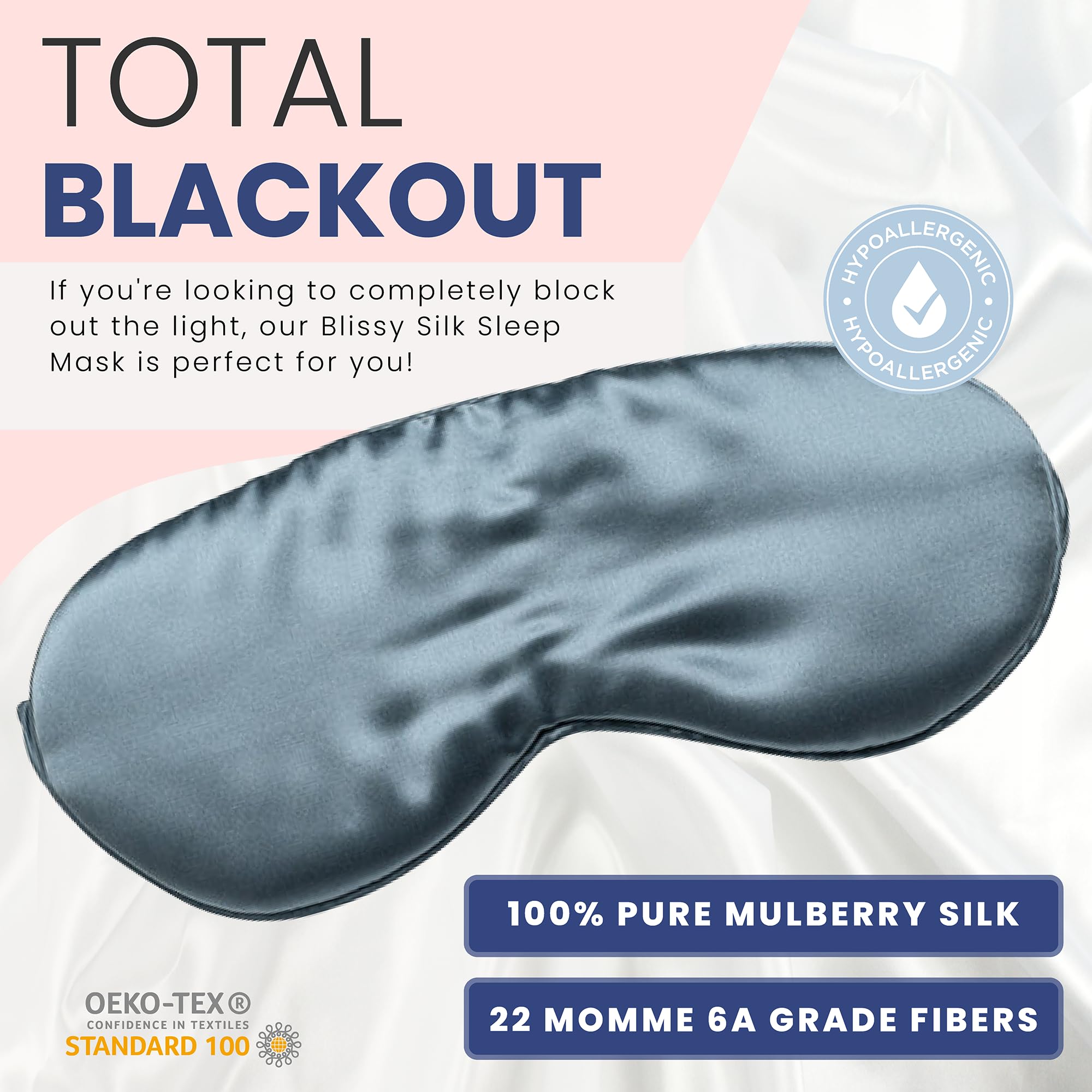 Blissy Silk Sleep Mask - Silk Eye Sleeping Mask for Women & Men for Total Blackout - 100% Pure Mulberry Silk, 22 Momme 6a Fibers - Blindfold Silk Sleep Mask Side Sleeper Eye Cover (Plum)