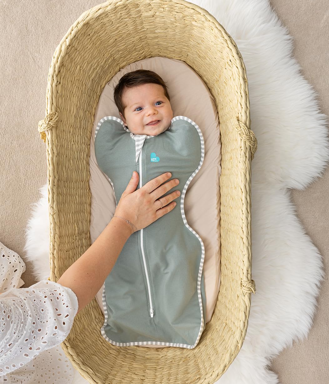 Love to Dream Swaddle UP, Baby Sleep Sack, Self-Soothing Swaddles for Newborns, Improves Sleep, Snug Fit Helps Calm Startle Reflex, New Born Essentials for Baby, 5-8.5 lbs, Sand Dollar