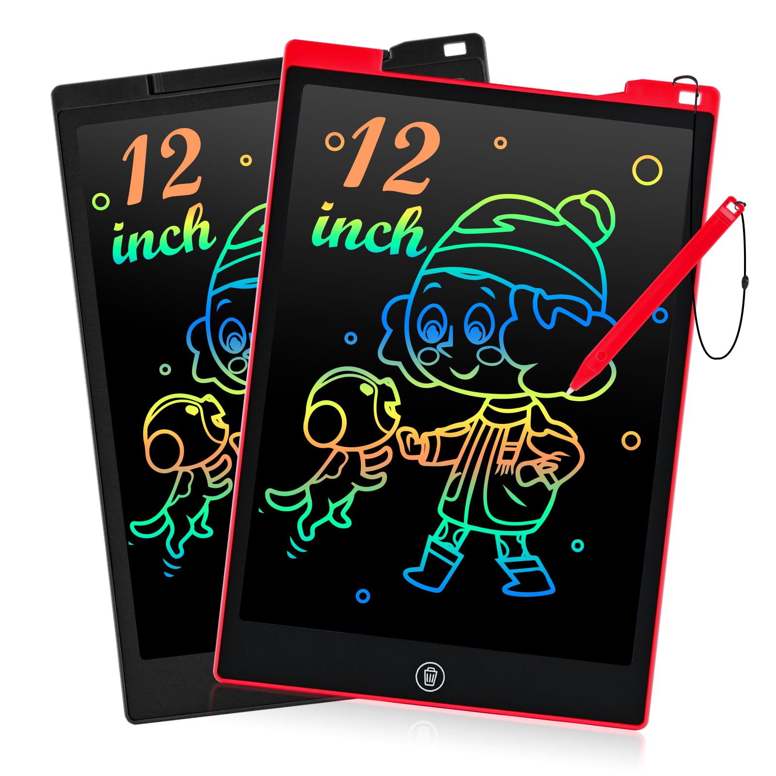 cimetech 2 Pack LCD Writing Tablet for Kids Toys, Colorful Drawing Tablet Doodle Board Writing Pad for Toddler Gifts, Kids Travel Essentials, Christmas Stocking Stuffers for 3-12 Years Boys Girls