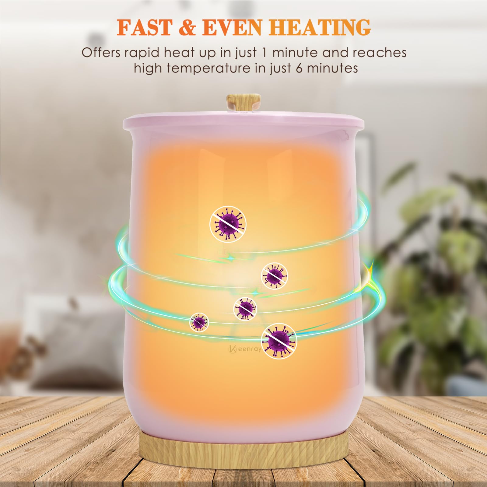 Keenray Towel Warmer, Luxury Towel Warmer Bucket, Large Towel Warmer for Bathroom, Auto Shut Off, Fits Up to Two 40"X70" Oversized Towels, Bathrobes, Blankets, PJ&